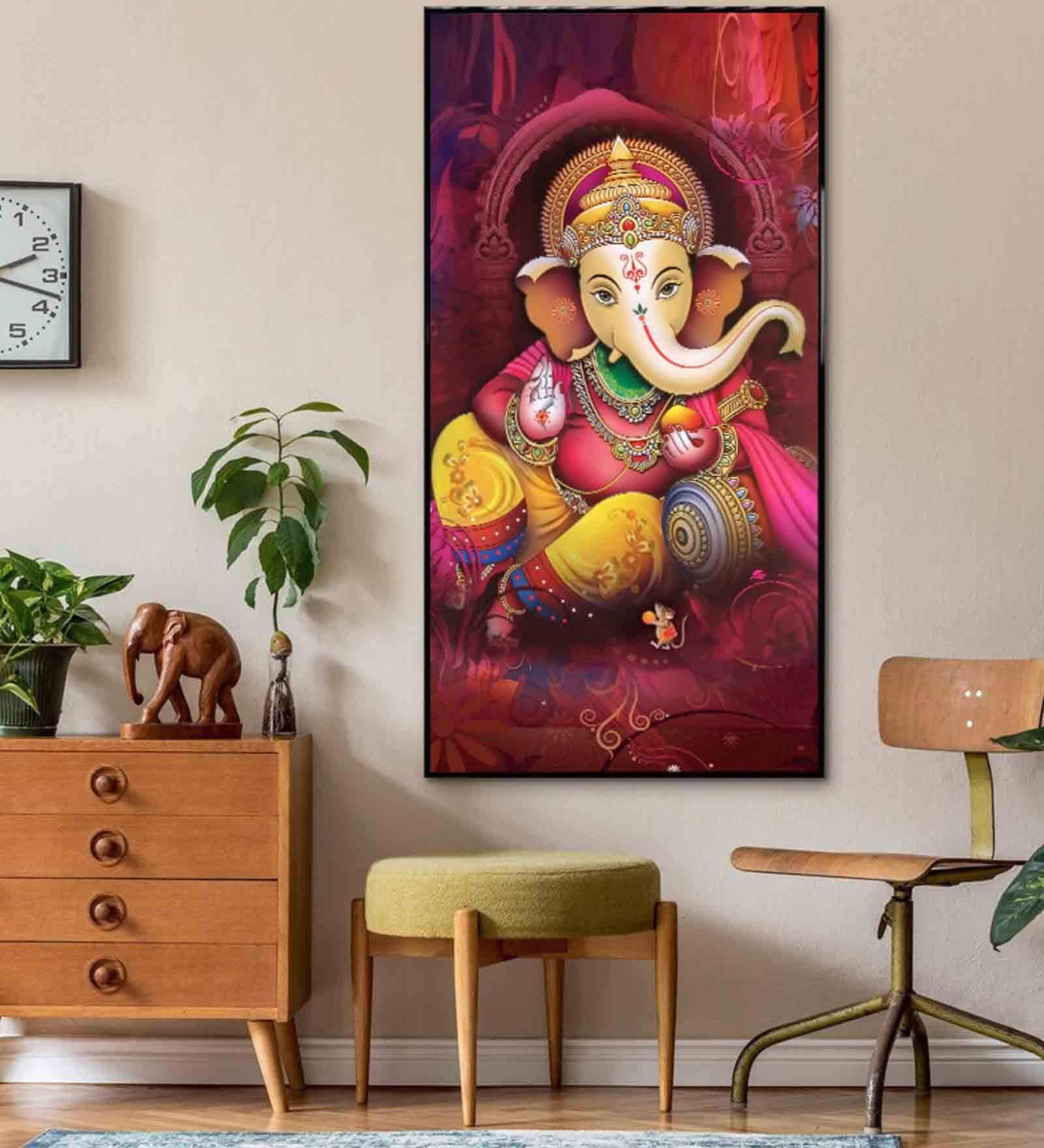 Multicolour Engineered Wood Art Print
