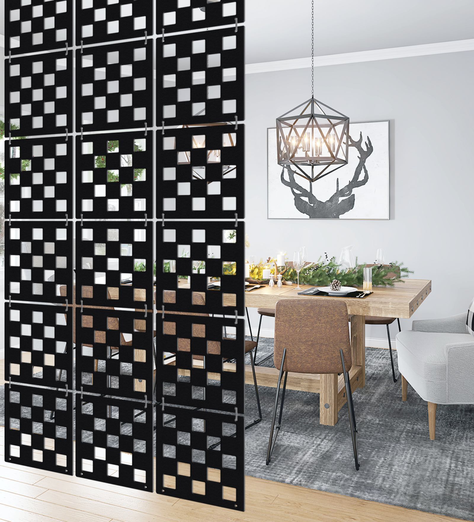Buy Black Engineered Wood Divider Panel by Random at 11% OFF by Random ...