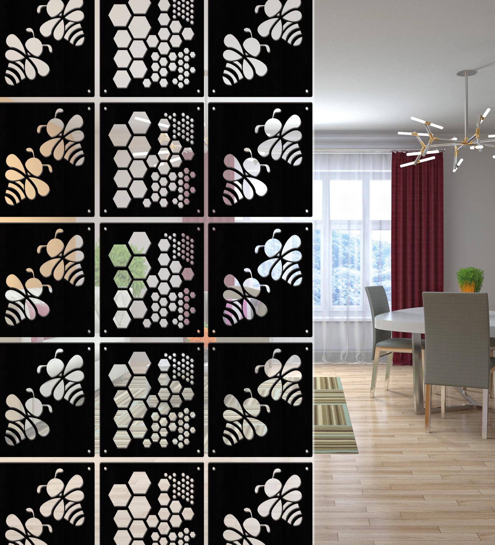 Black Engineered Wood Hanging Wood Divider