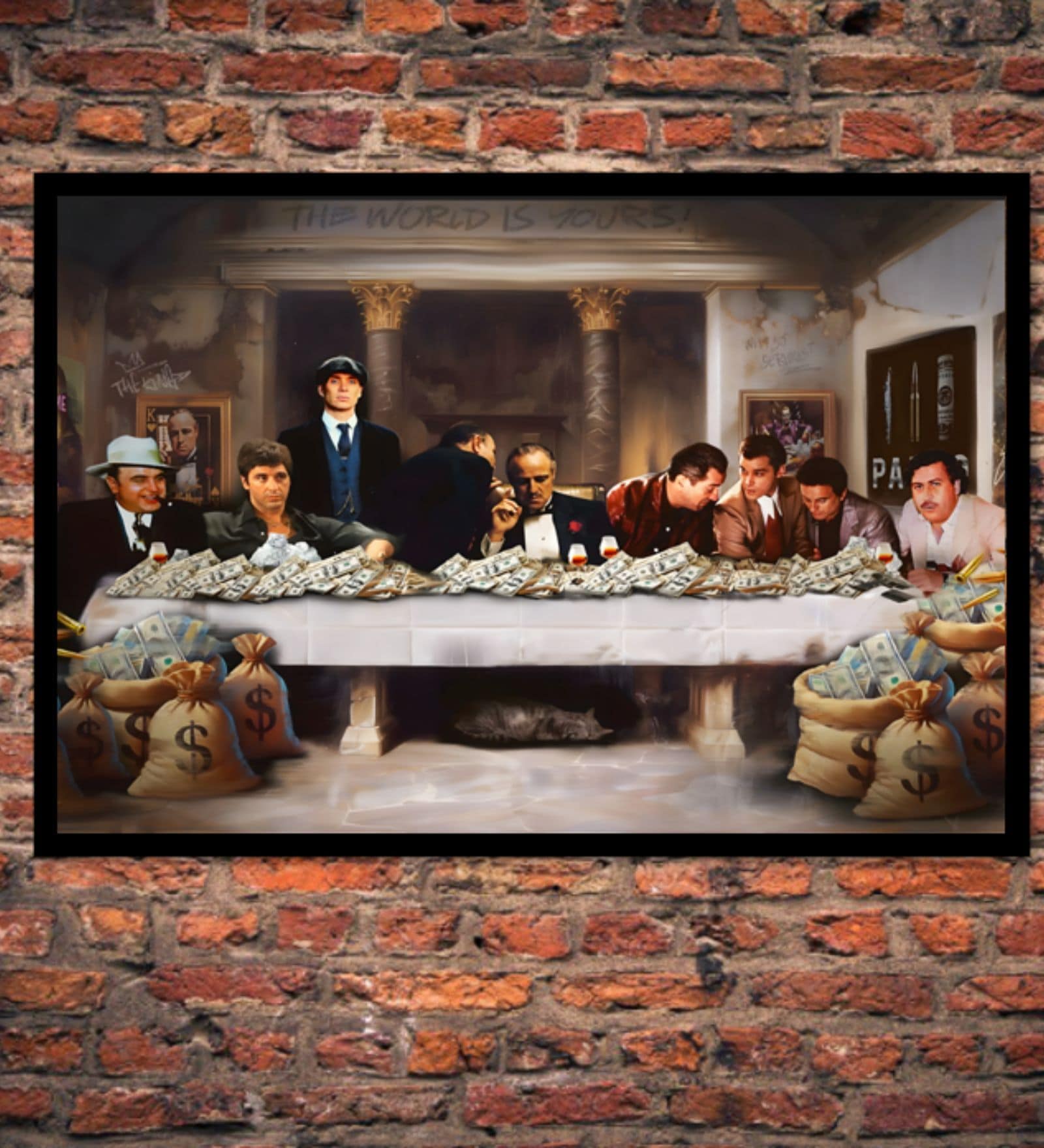 GANGSTER LAND HD Poster With Black Frame, 17.3 X 12.5 Inches