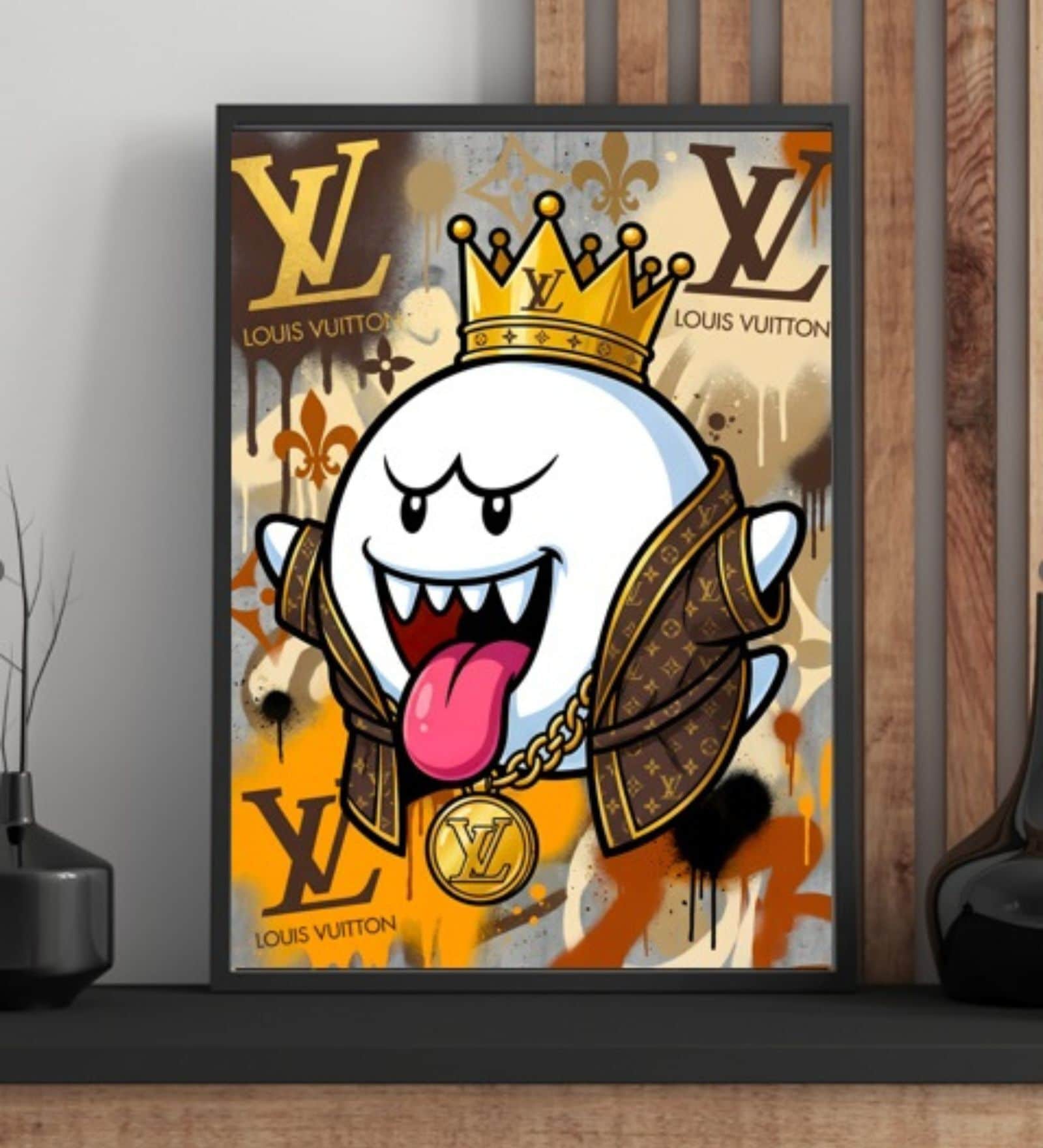 MONEY LOVE LV HD Poster With Black Frame, 12.5   17.3 Inches