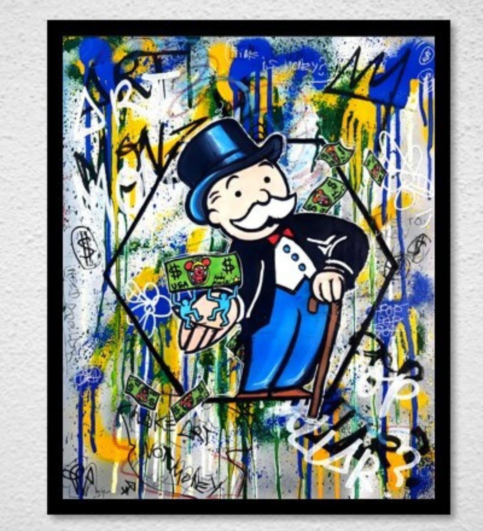CULT CLASSIC CLUB   URBAN ARTIST GRAFFITI FRAME HD Poster With Black Frame, 12.5   17.3 Inches