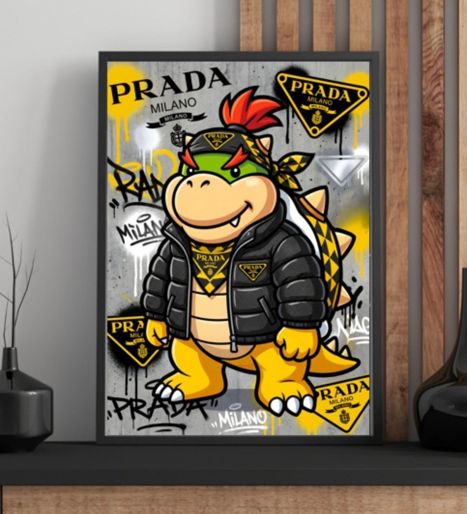 MONEY LOVE PRADA HD Poster With Black Frame, 12.5   17.3 Inches