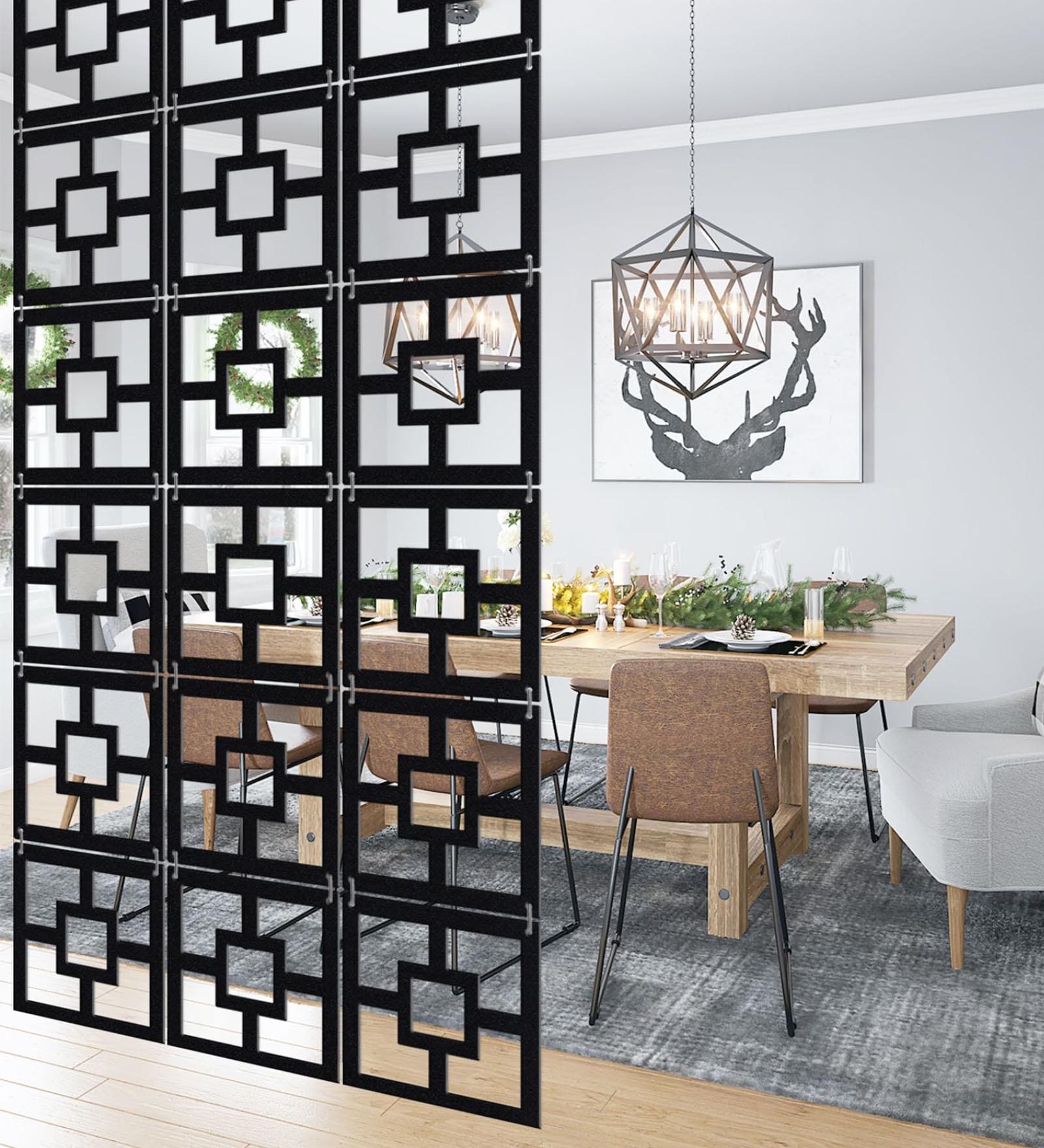 Buy Black Engineered Wood Set Of 12 Hanging Room Divider By Random At 6 Off By Random Pepperfry