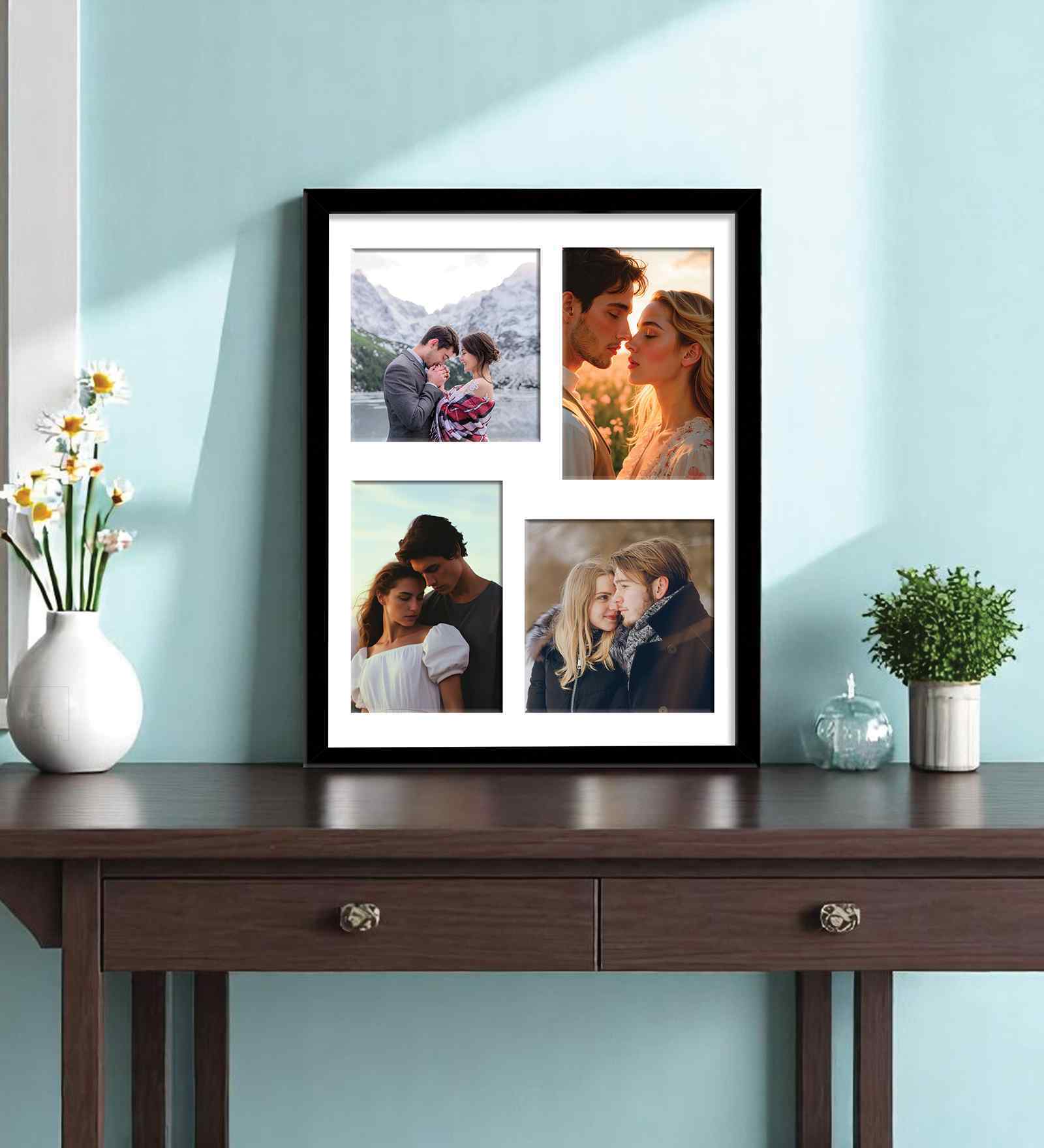 Black Fibre Decorative Collage Photo Frames