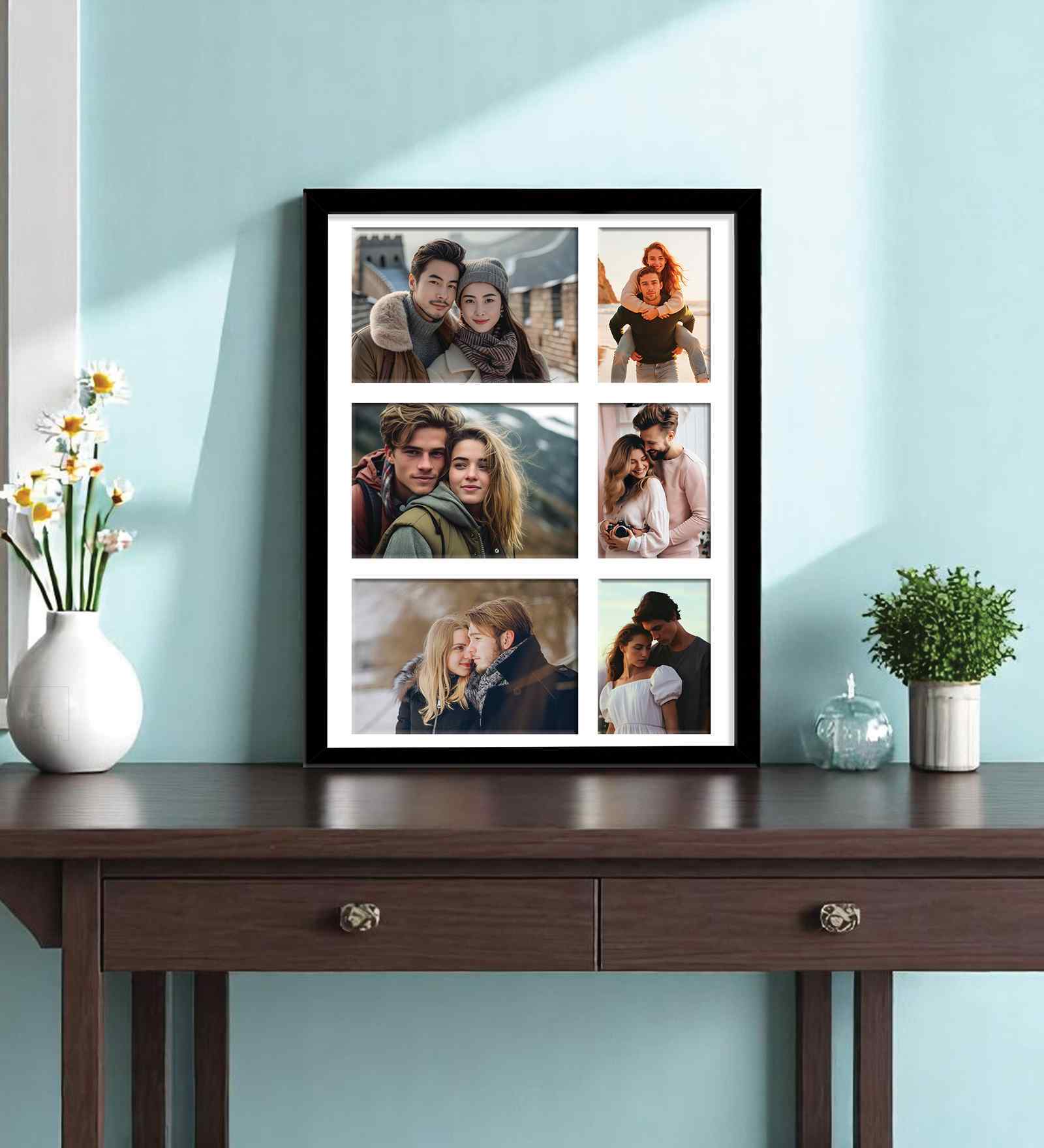 Black Fibre Decorative Collage Photo Frames