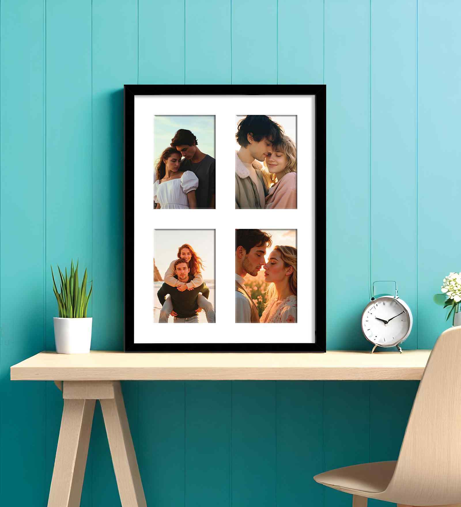 Black Fibre Decorative Collage Photo Frames