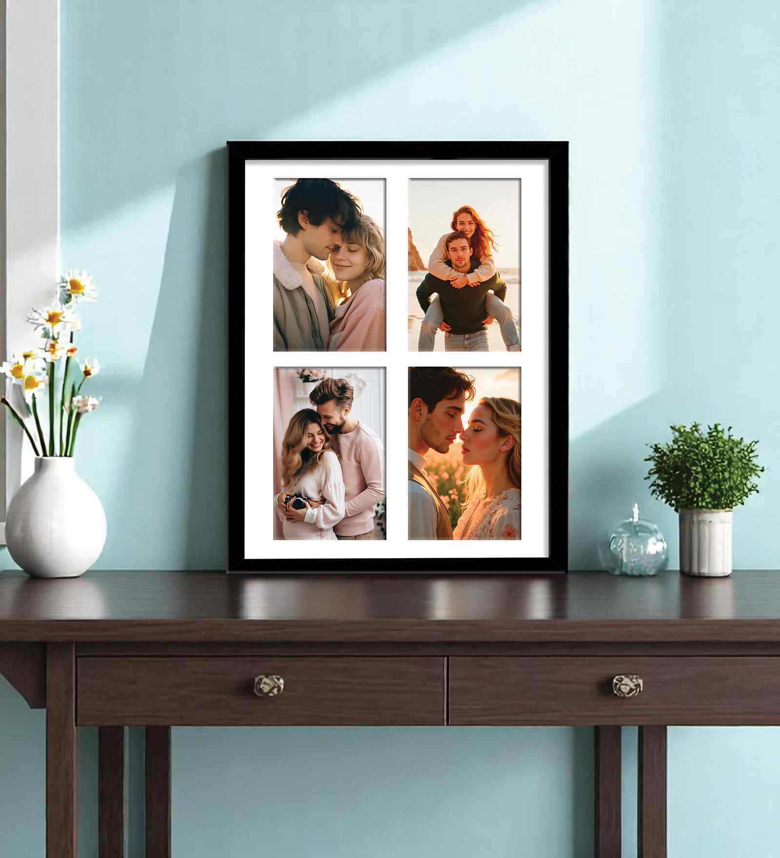 Black Fibre Decorative Collage Photo Frames