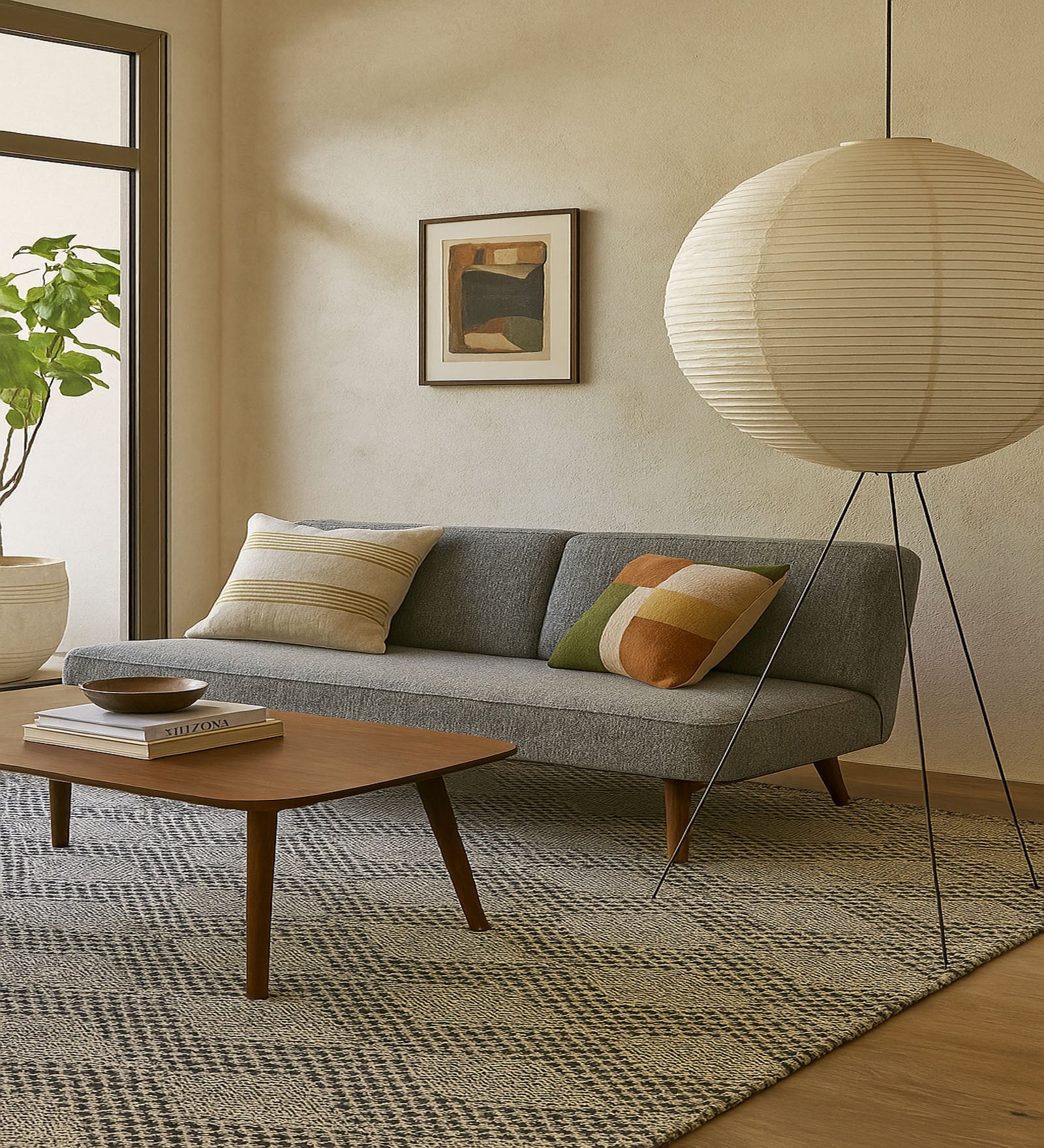 Black Geometrical Cotton 8X4 Feet Hand Woven Carpet