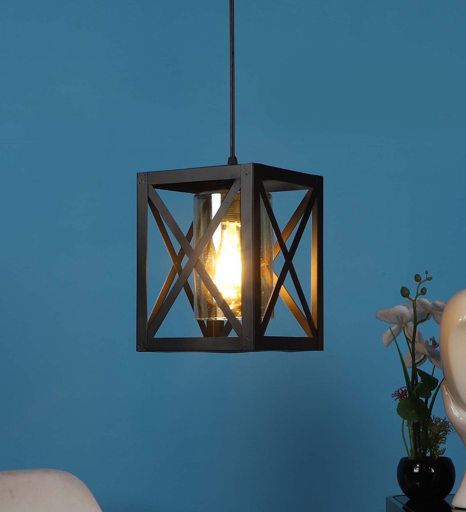 Rosso Black Iron Hanging Light