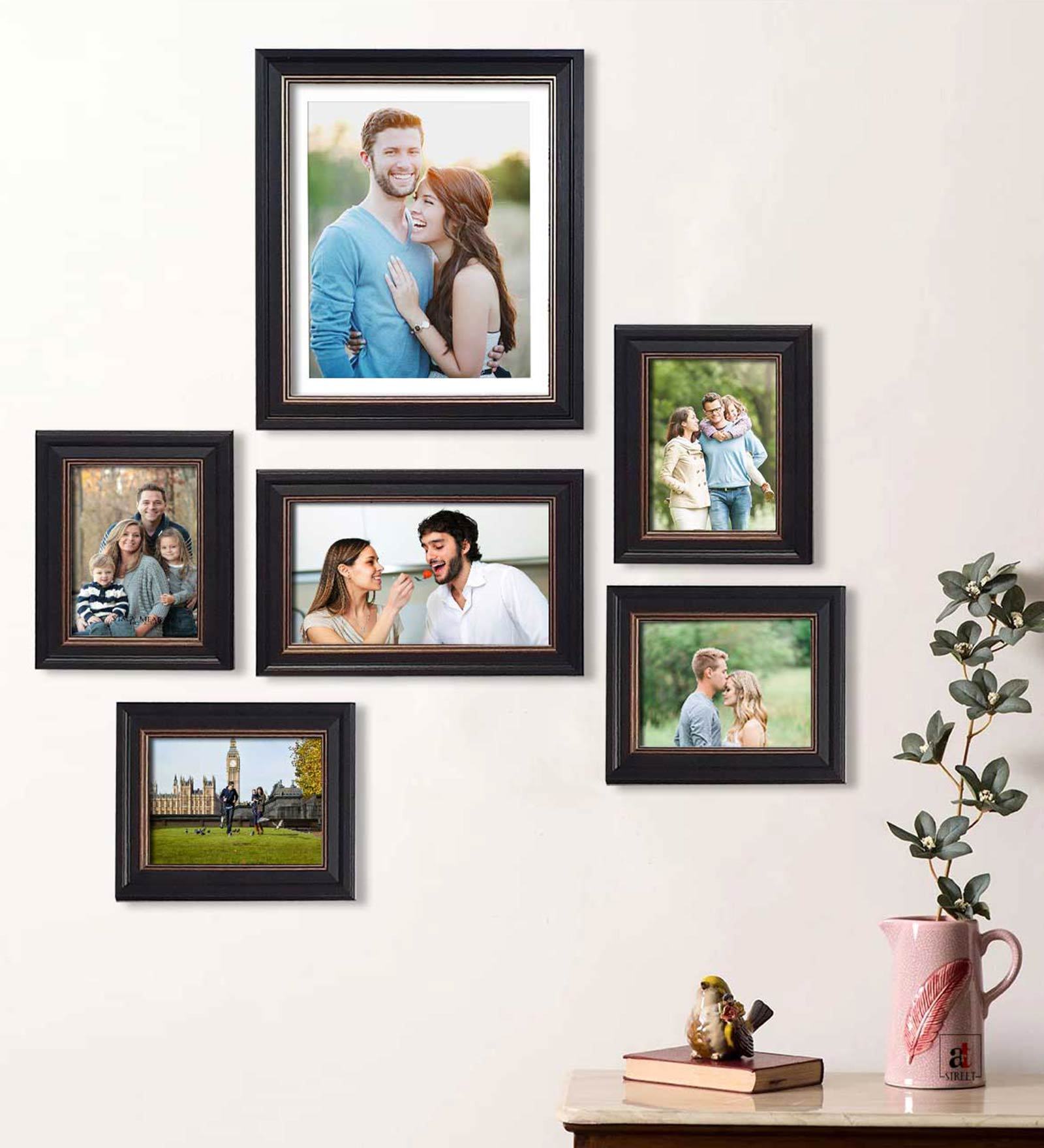 Alyss Set Of 6 Black Polyresin<br />Collage Photo Frames