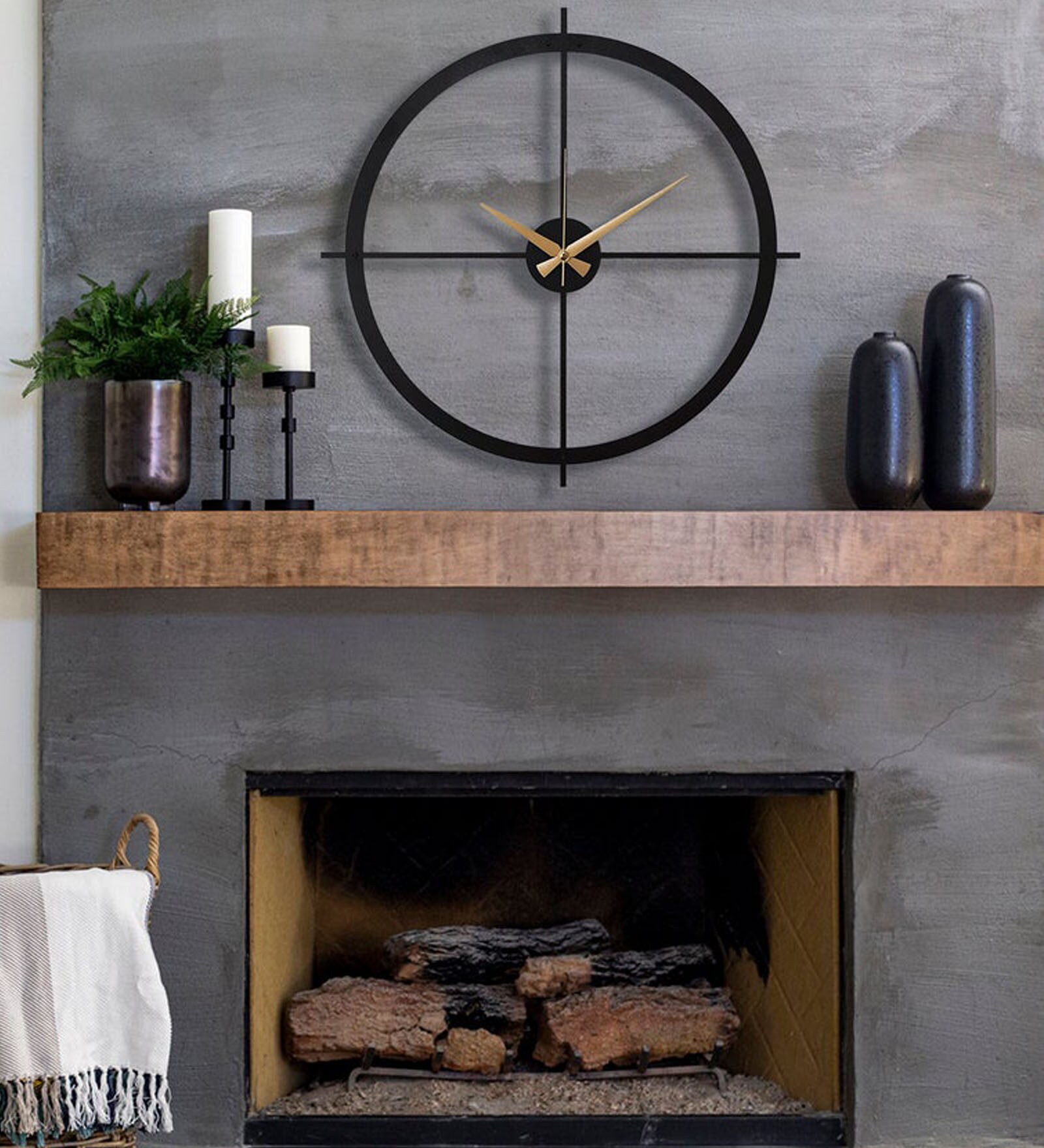 Black Iron Tack Novelty Wall Clock