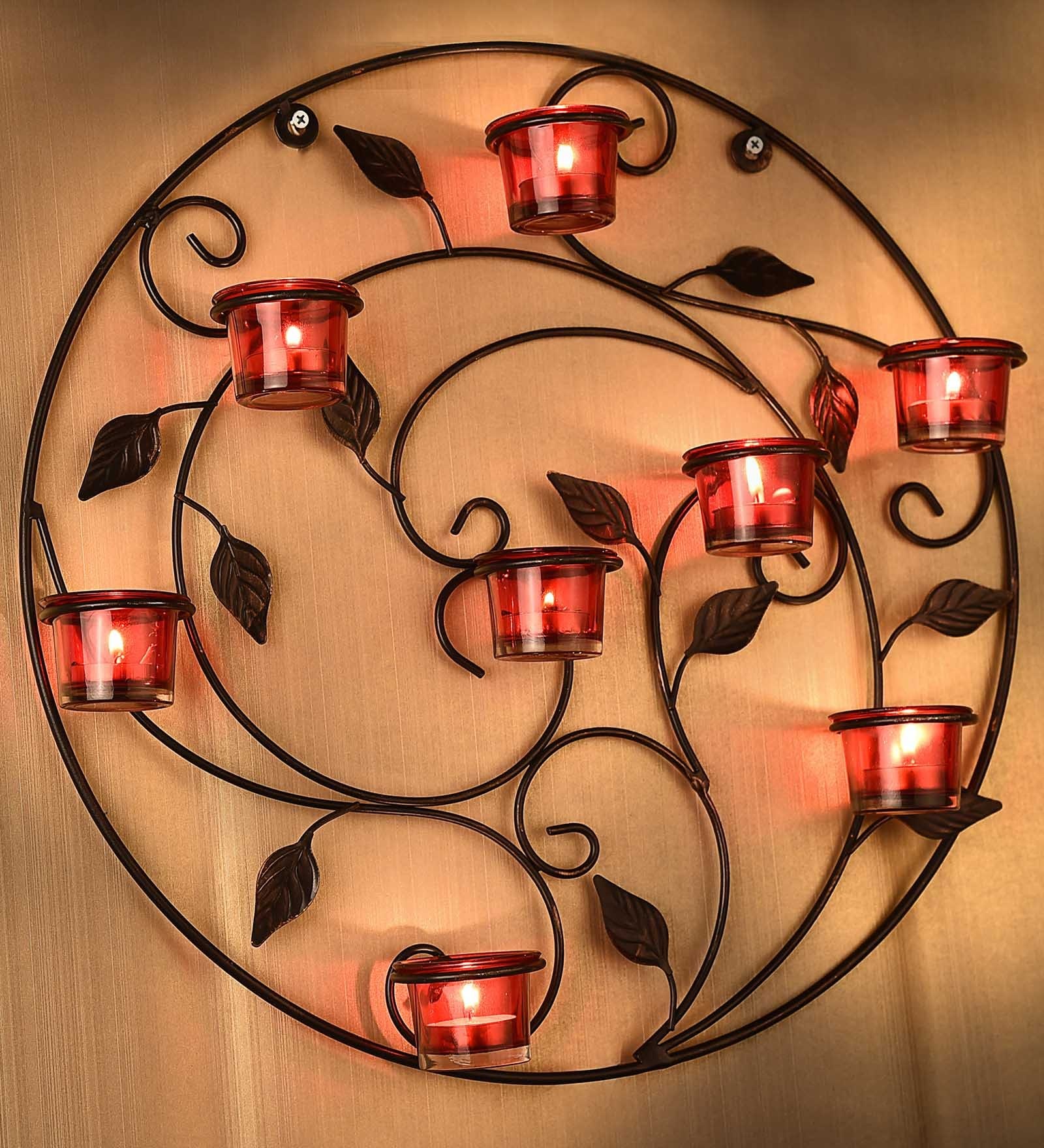 Buy Black Metal Bezalel Wall Tea Light Holder at 34 OFF by Hosley