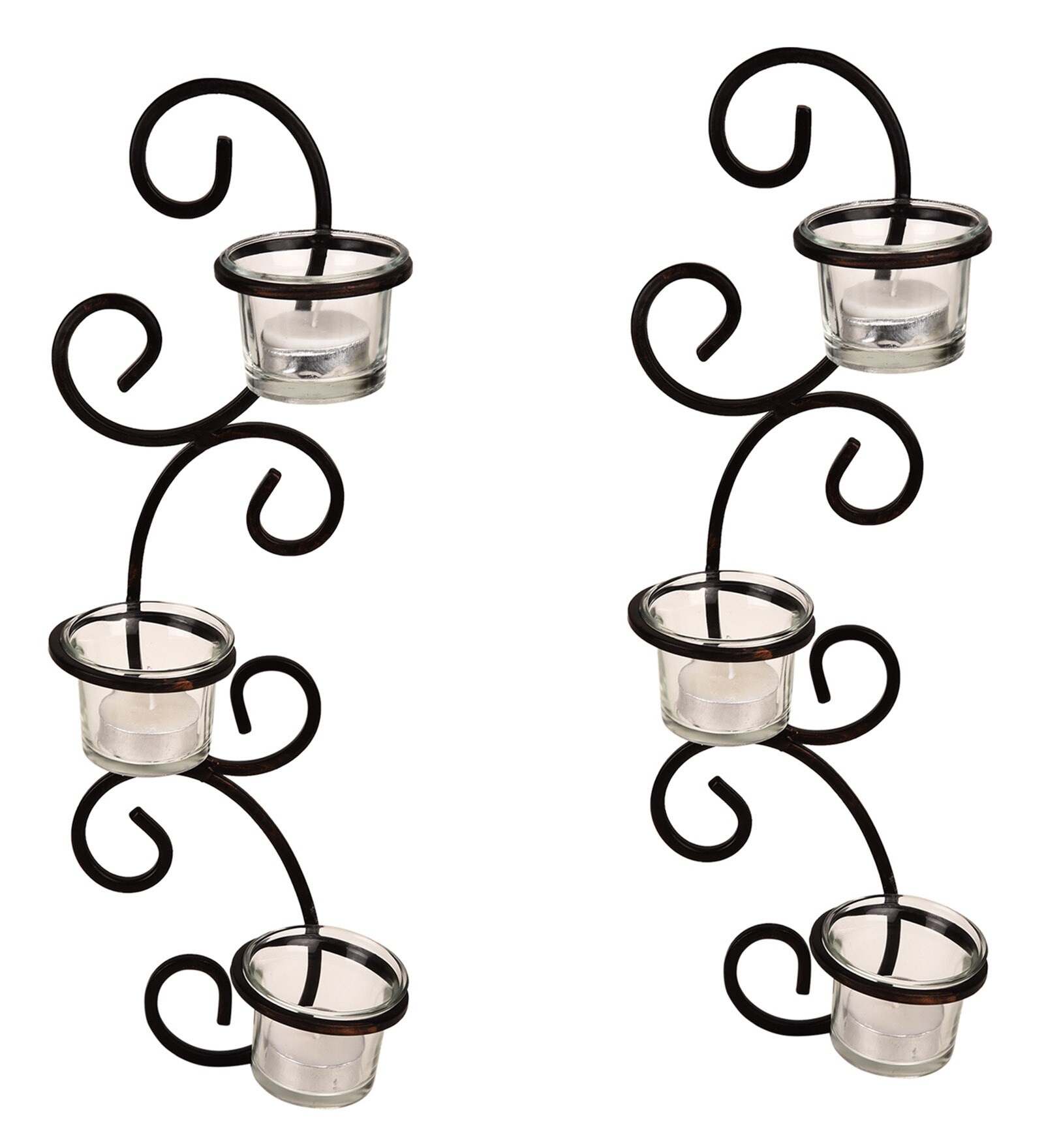 Buy Black Iron Tea Light Holder by Hosley Online Wall Tea Light
