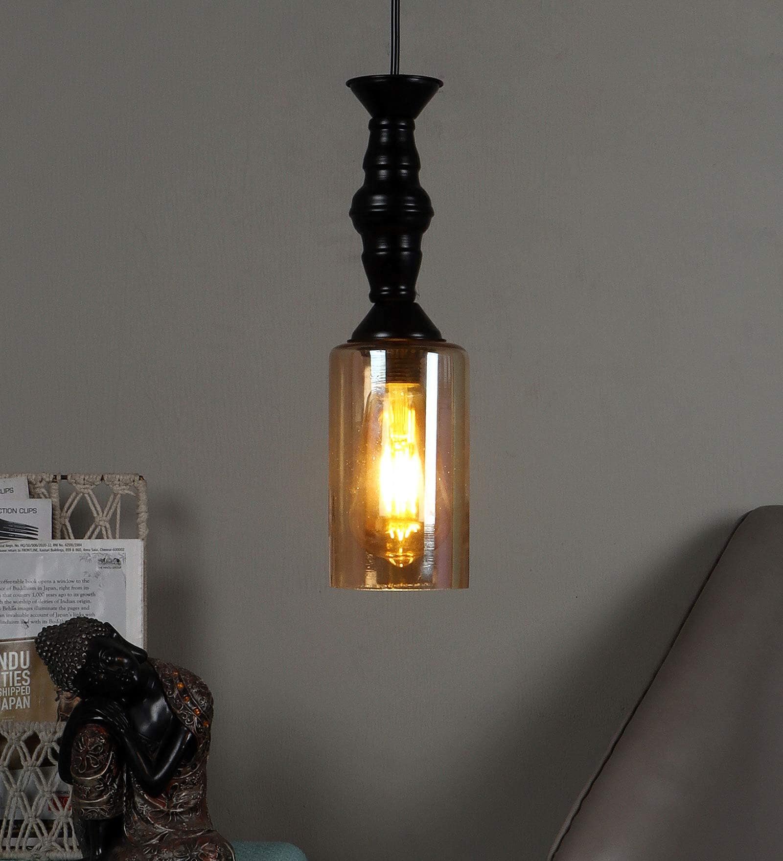 Laasya Black Iron Hanging Light