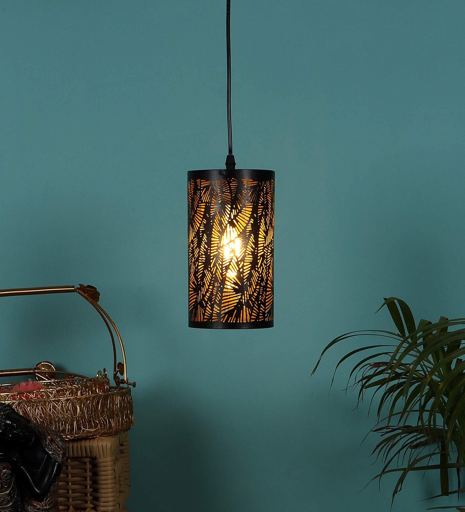 Zeus Black Iron Hanging Light