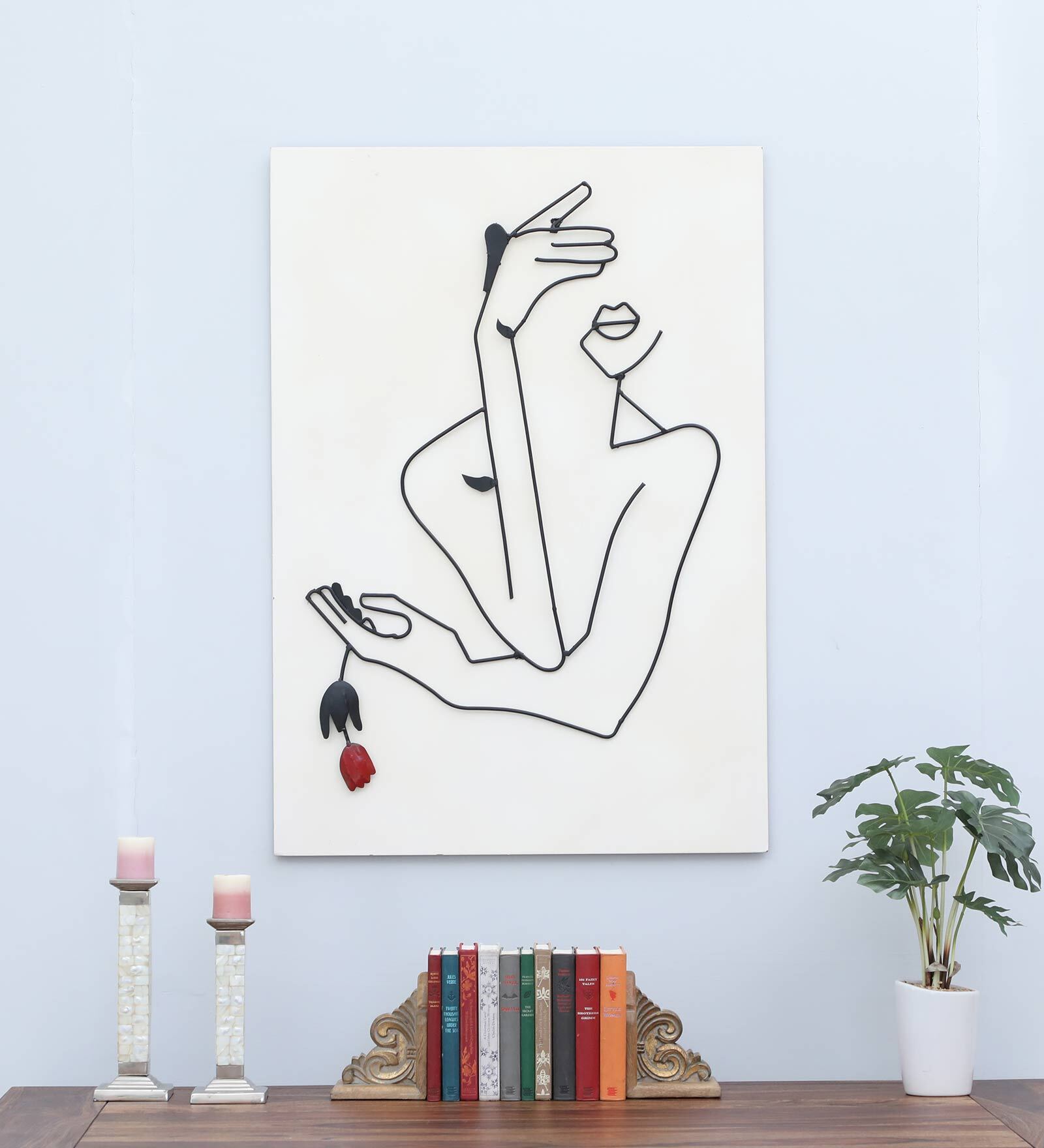 Buy Black Iron Wall Haniging Girl Metal Wall Art By Desert Oak at 51% ...