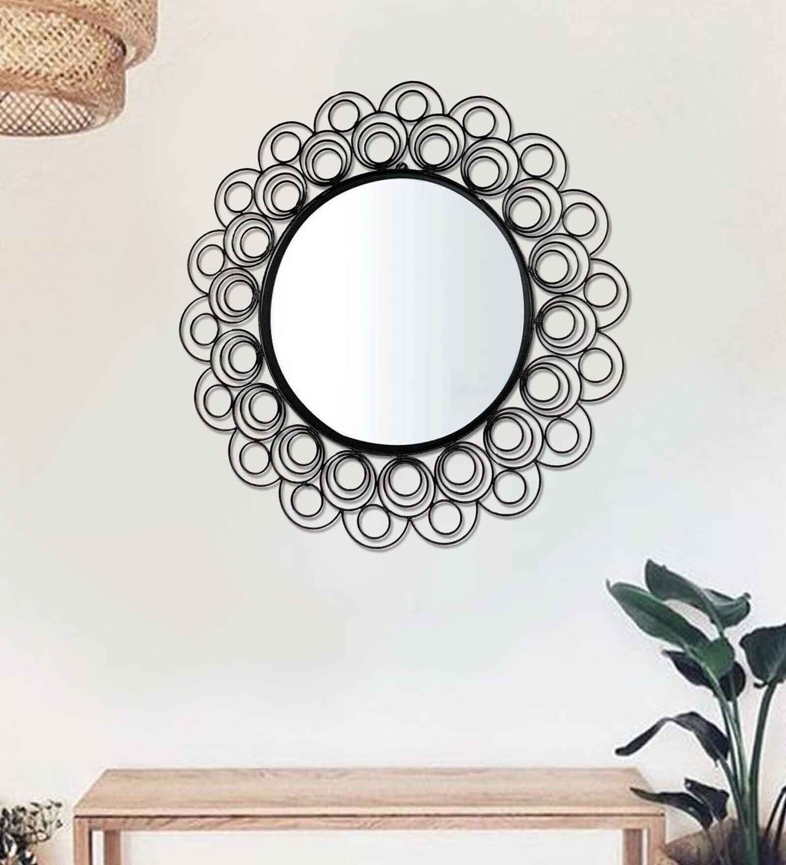 Buy Black Iron Decorative Wall Mirror at 18 OFF by GIG Handicrafts
