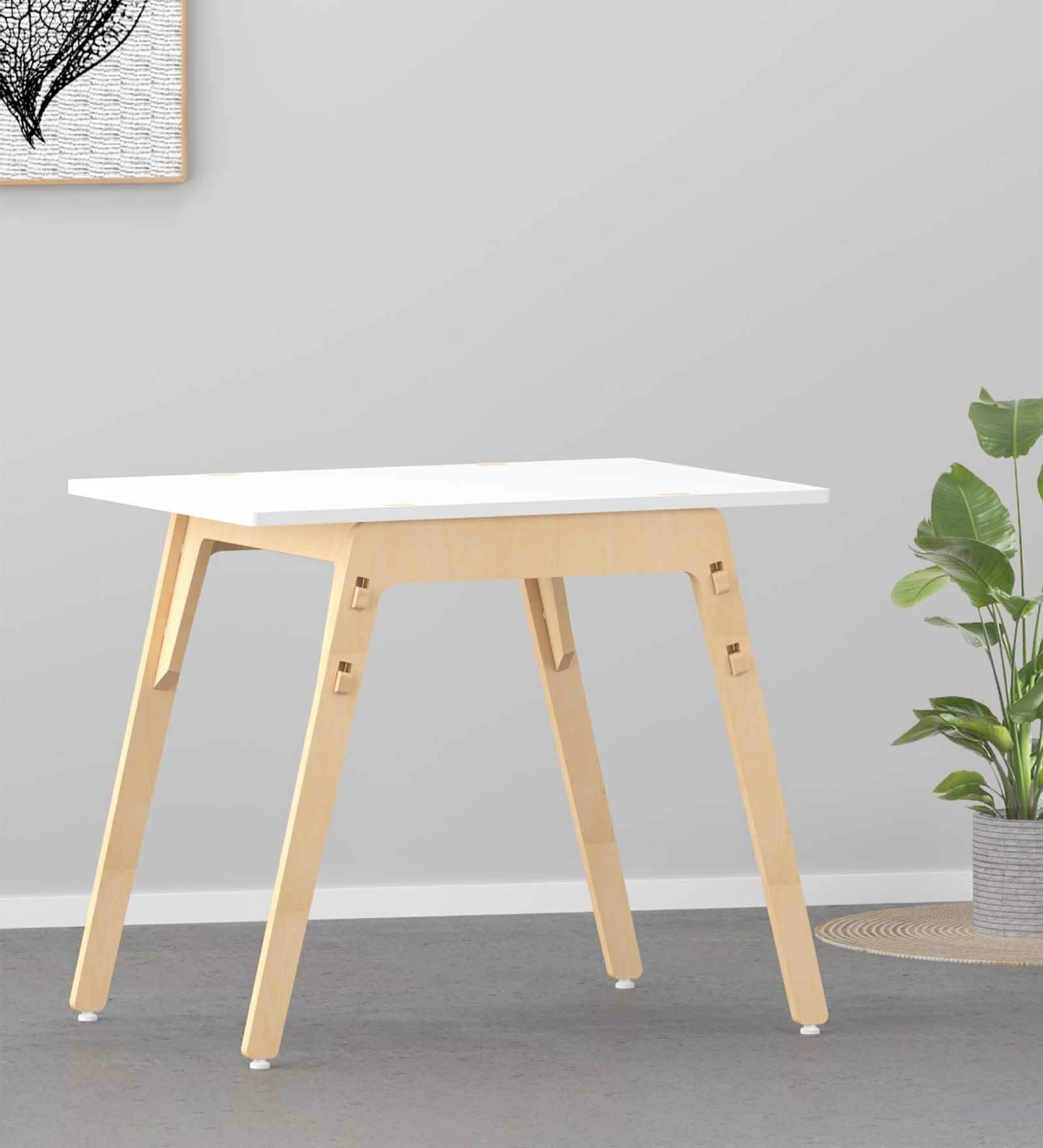 Black Kiwi Kids Activity Table in White Colour