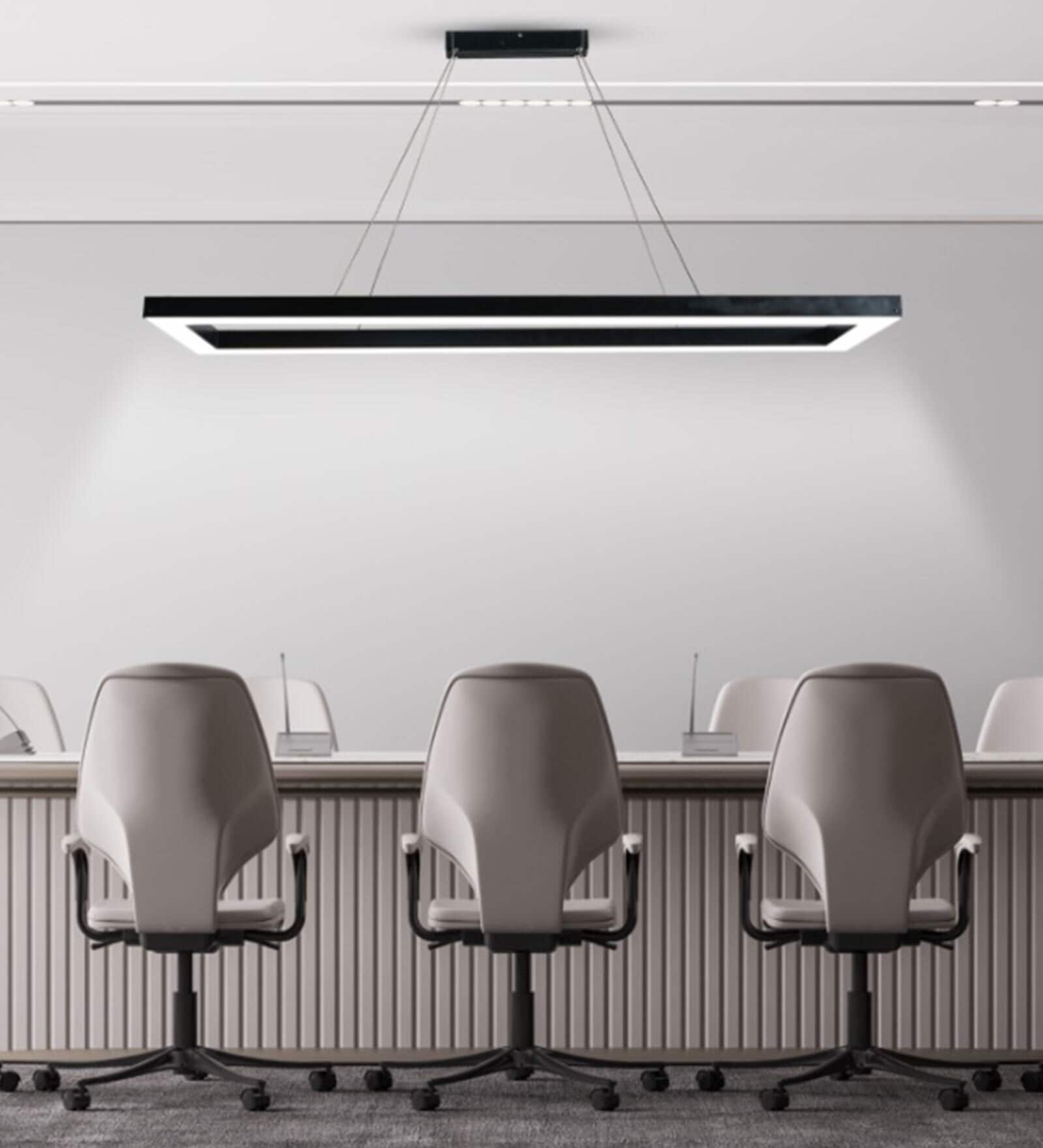 Black Linear Alumnium & Acyrlic 4 Ft LED Chandelier