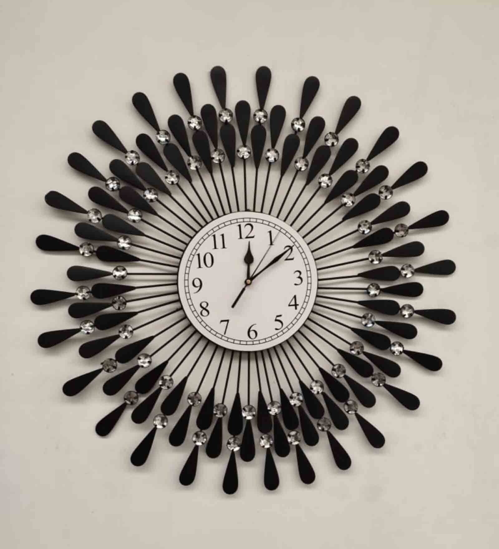 Black Metal Analog Novelty Wall Clock Black Metal Analog Novelty Wall Clock