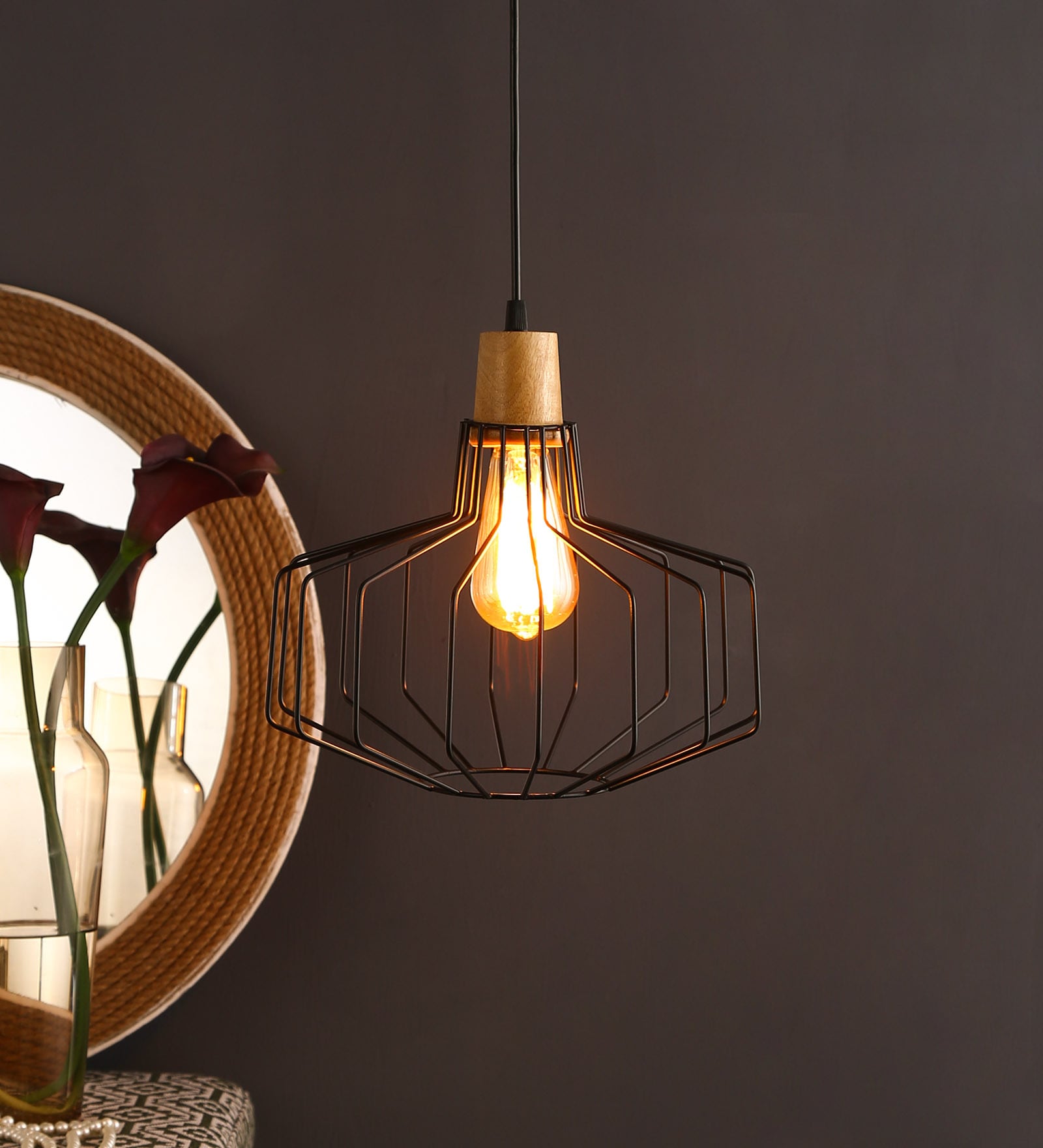 Black Metal Single Hanging Lights