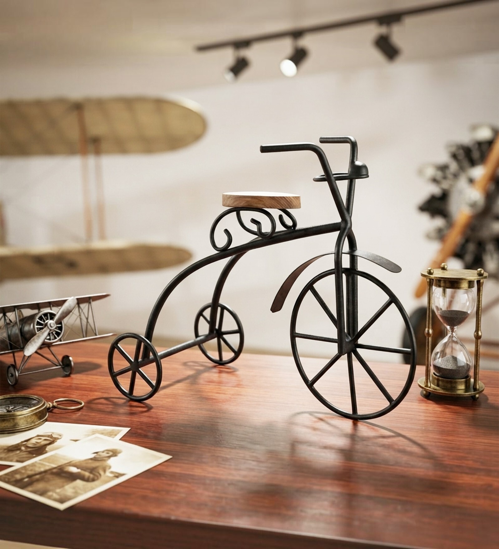 Black Metal Bicycle Showpiece 5.25 Inch High