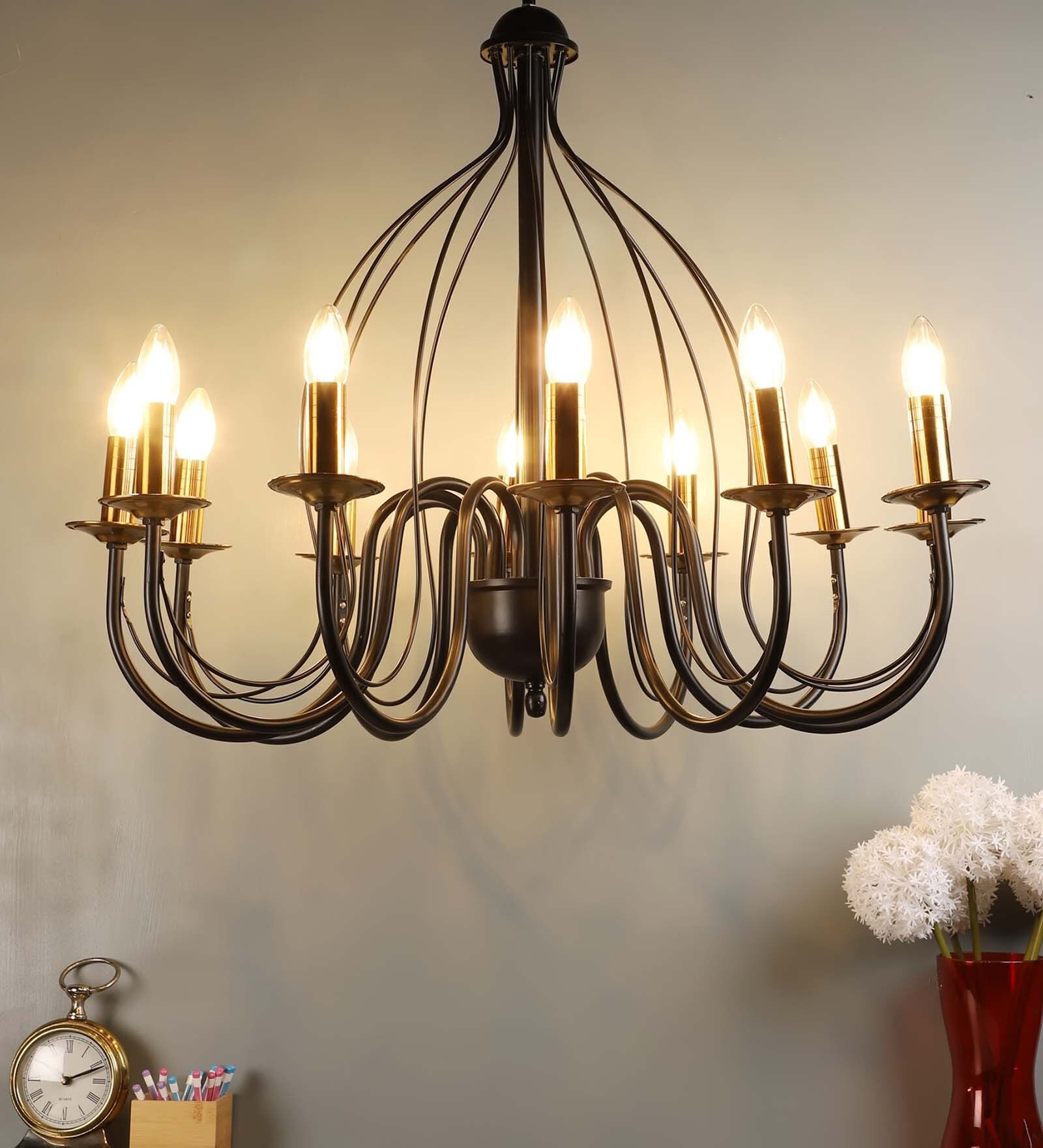 Buy Ahens Black Metal Candle Chandelier at 34% OFF by Imperial Glass ...