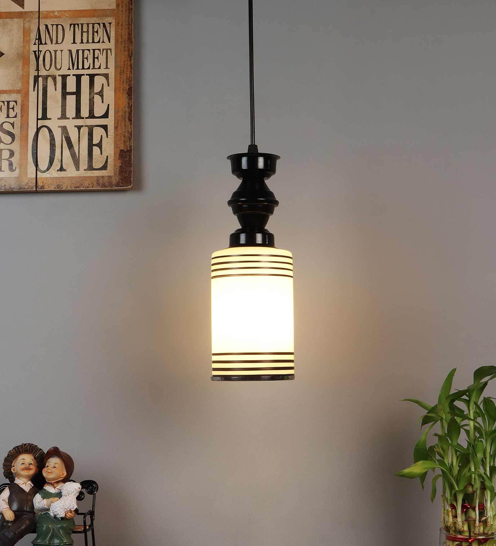 Pixel Black Metal Hanging Light