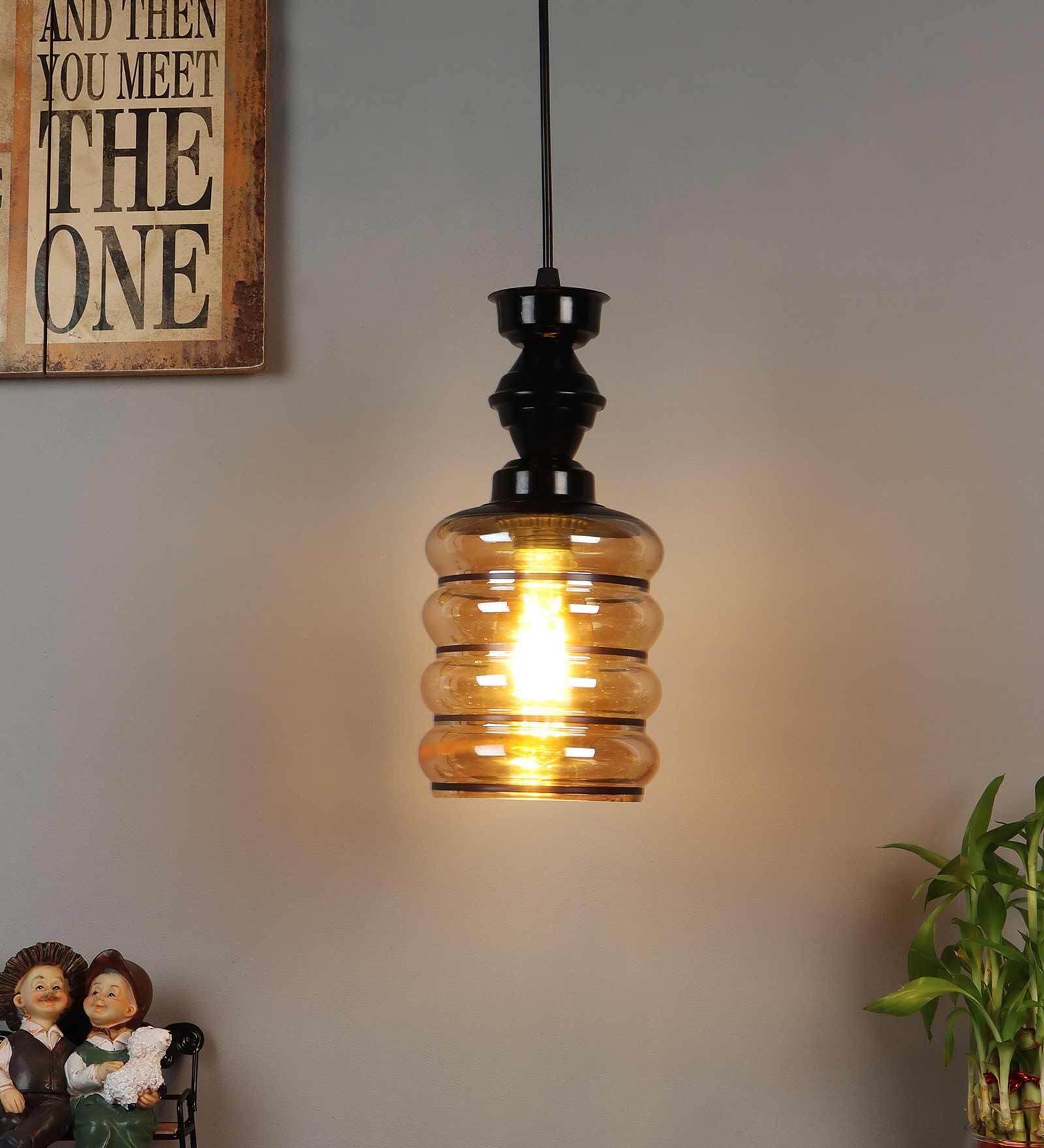 Arnie Black Metal Hanging Light