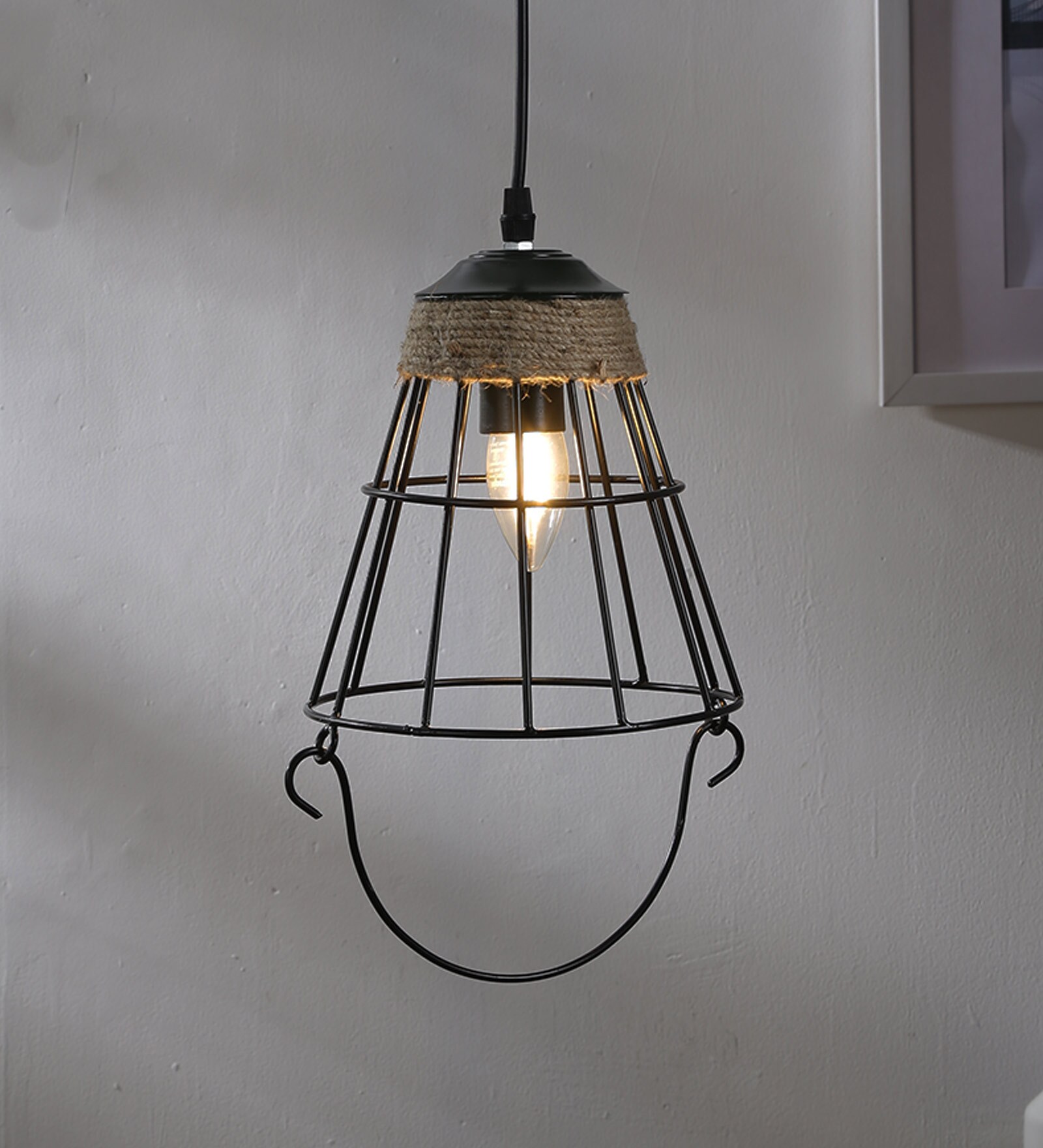 Smily Black Metal Hanging Light