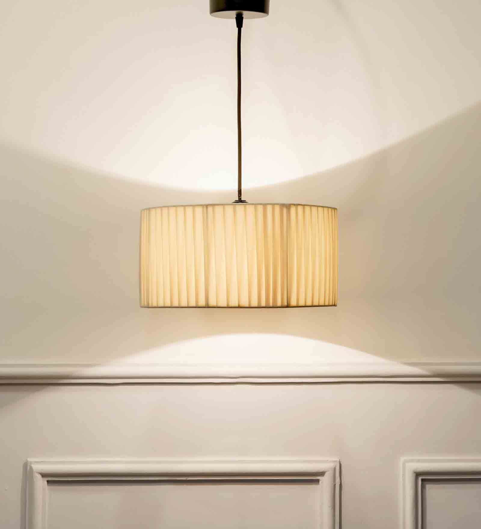 Beige Metal Hanging Light