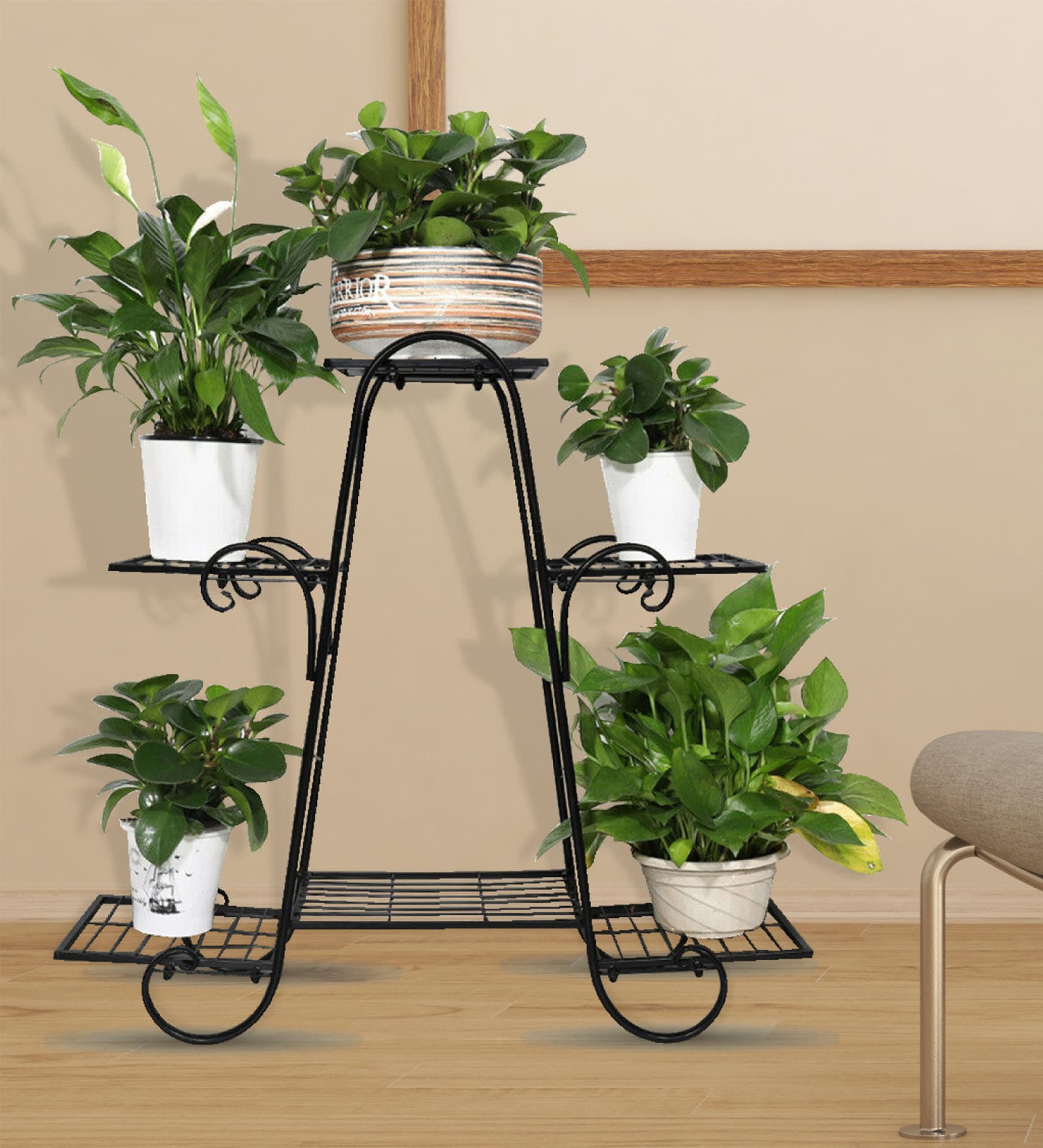 Black Metal Marvel Planter Stand