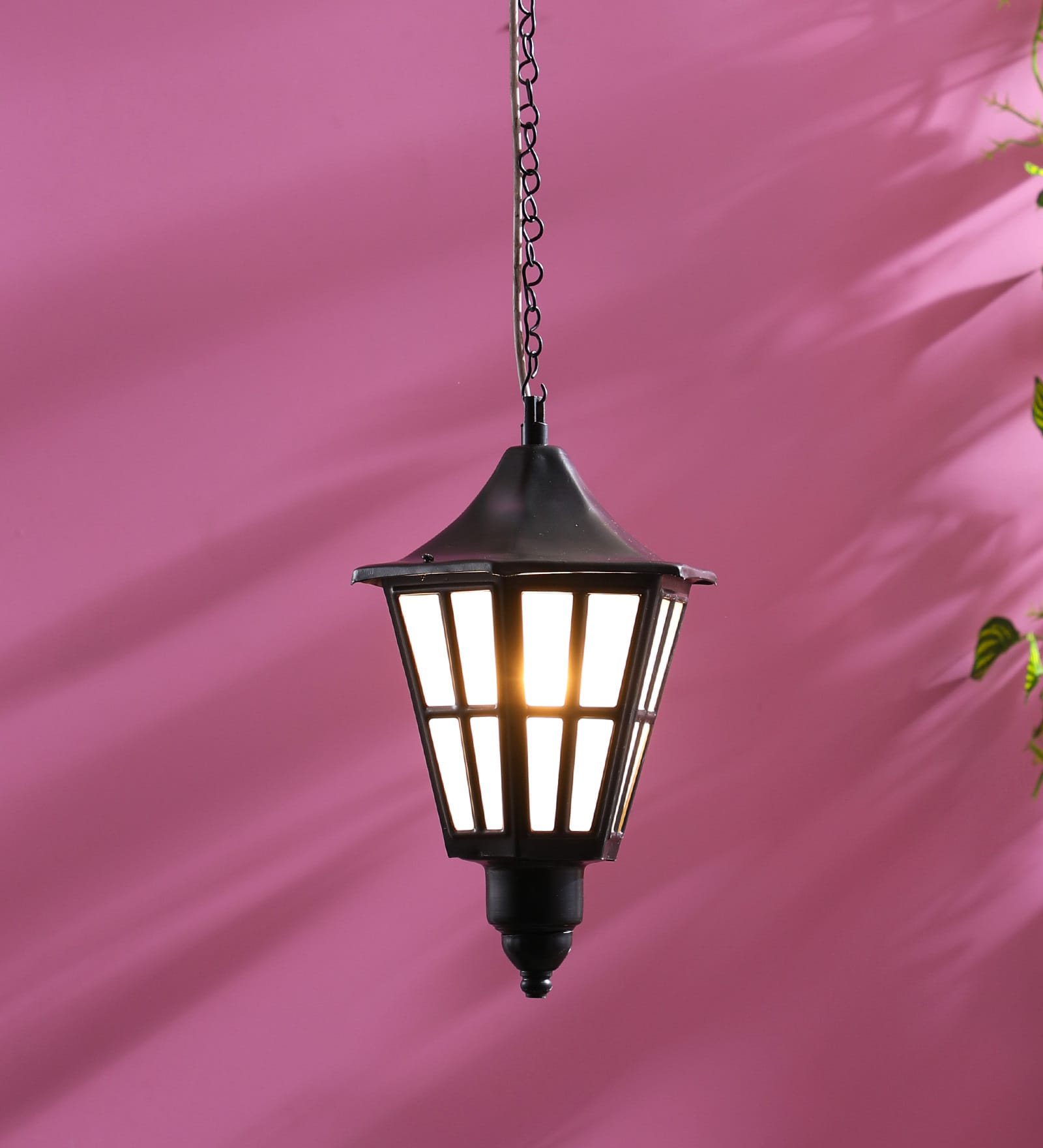 Roston Black Metal Outdoor Hanging Light