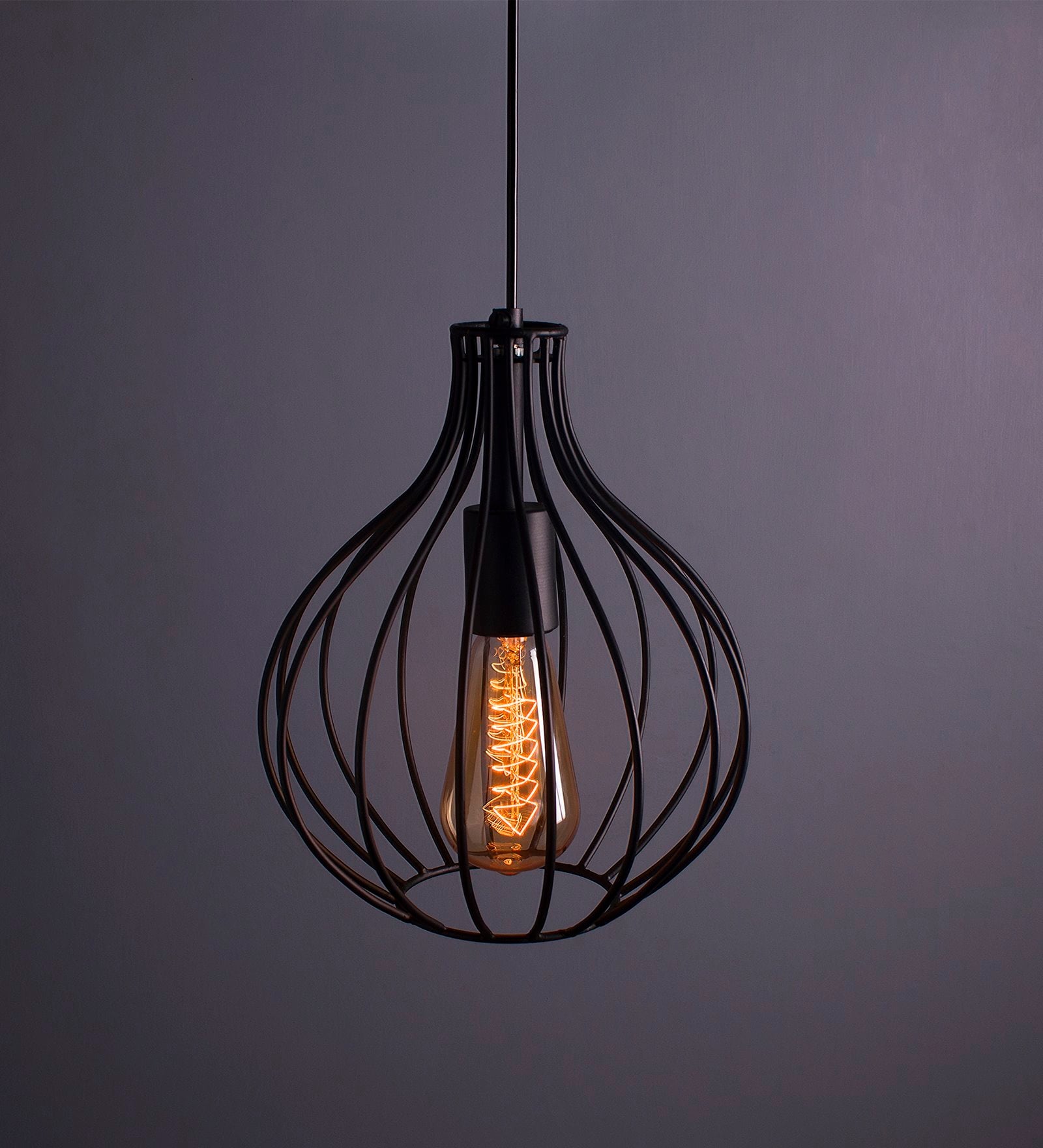 Lexi Black Metal Hanging Light