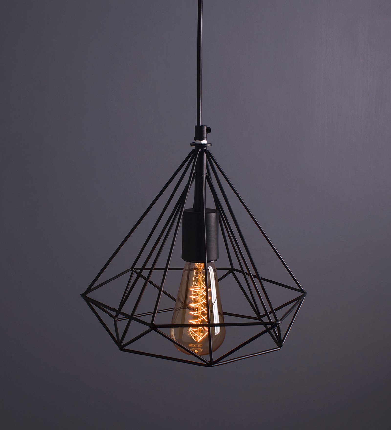 Iwa Black Metal Hanging Light