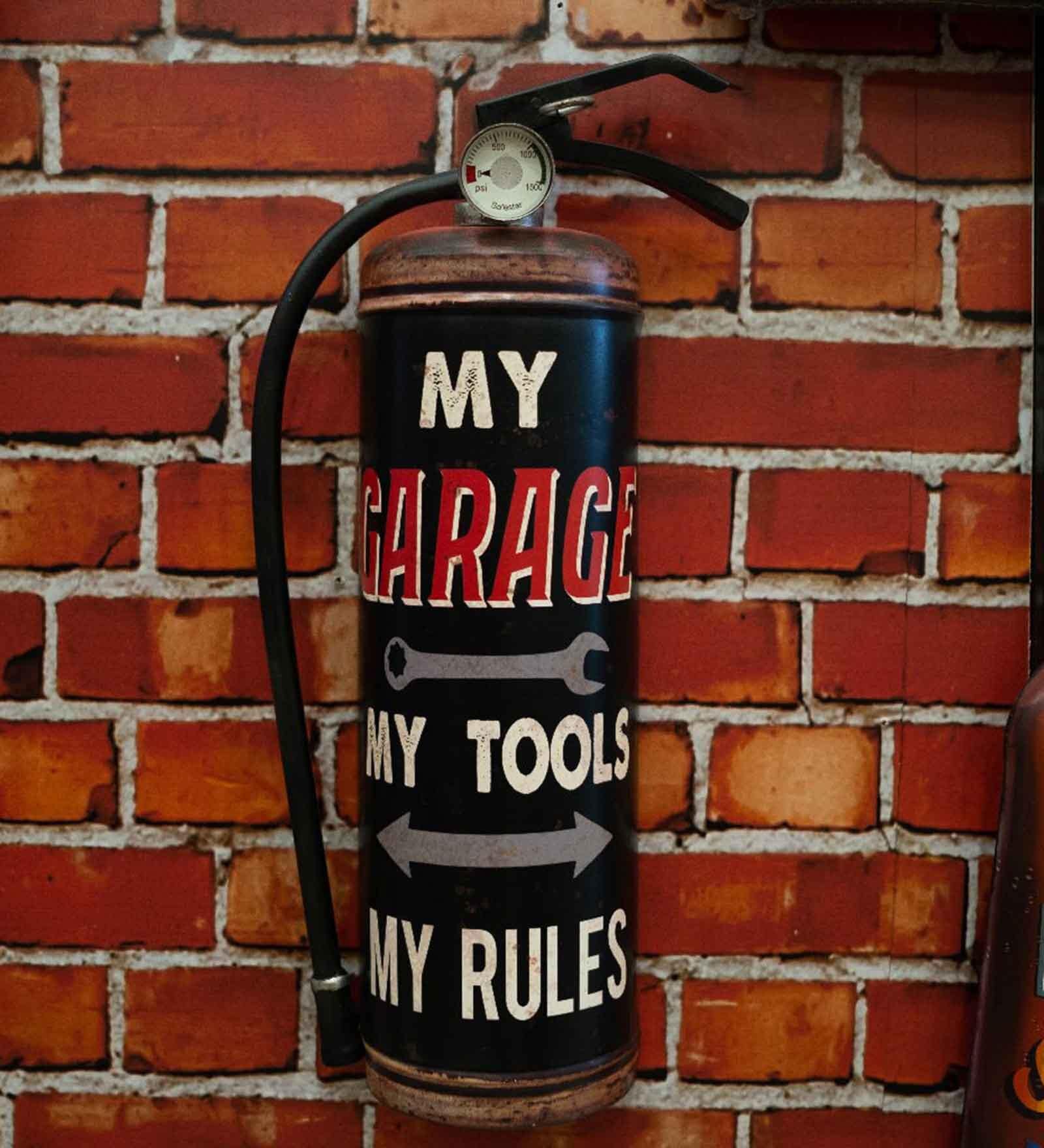 Black Metal Prop Extinguisher