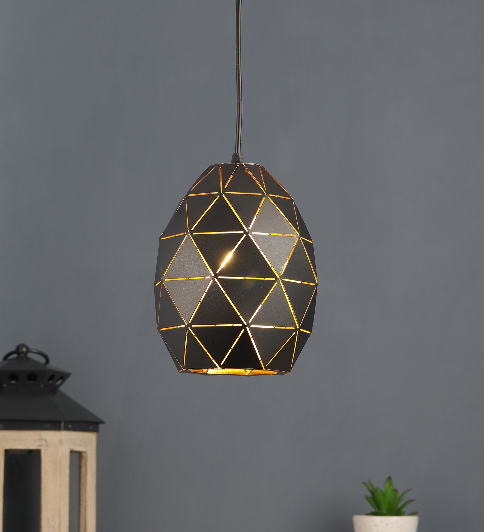 Black Metal Single Hanging Lights