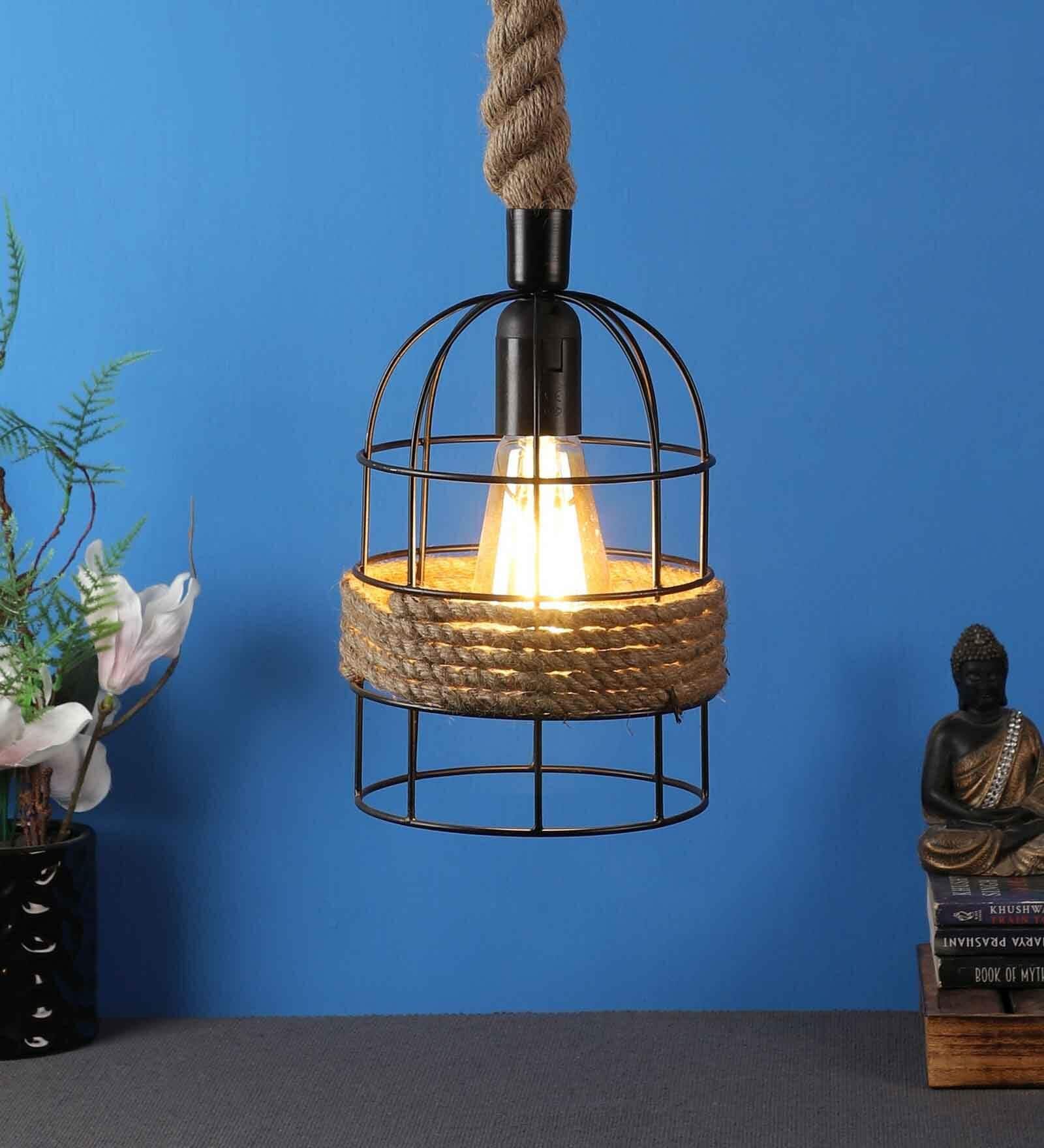 Avila Black Metal Hanging Light