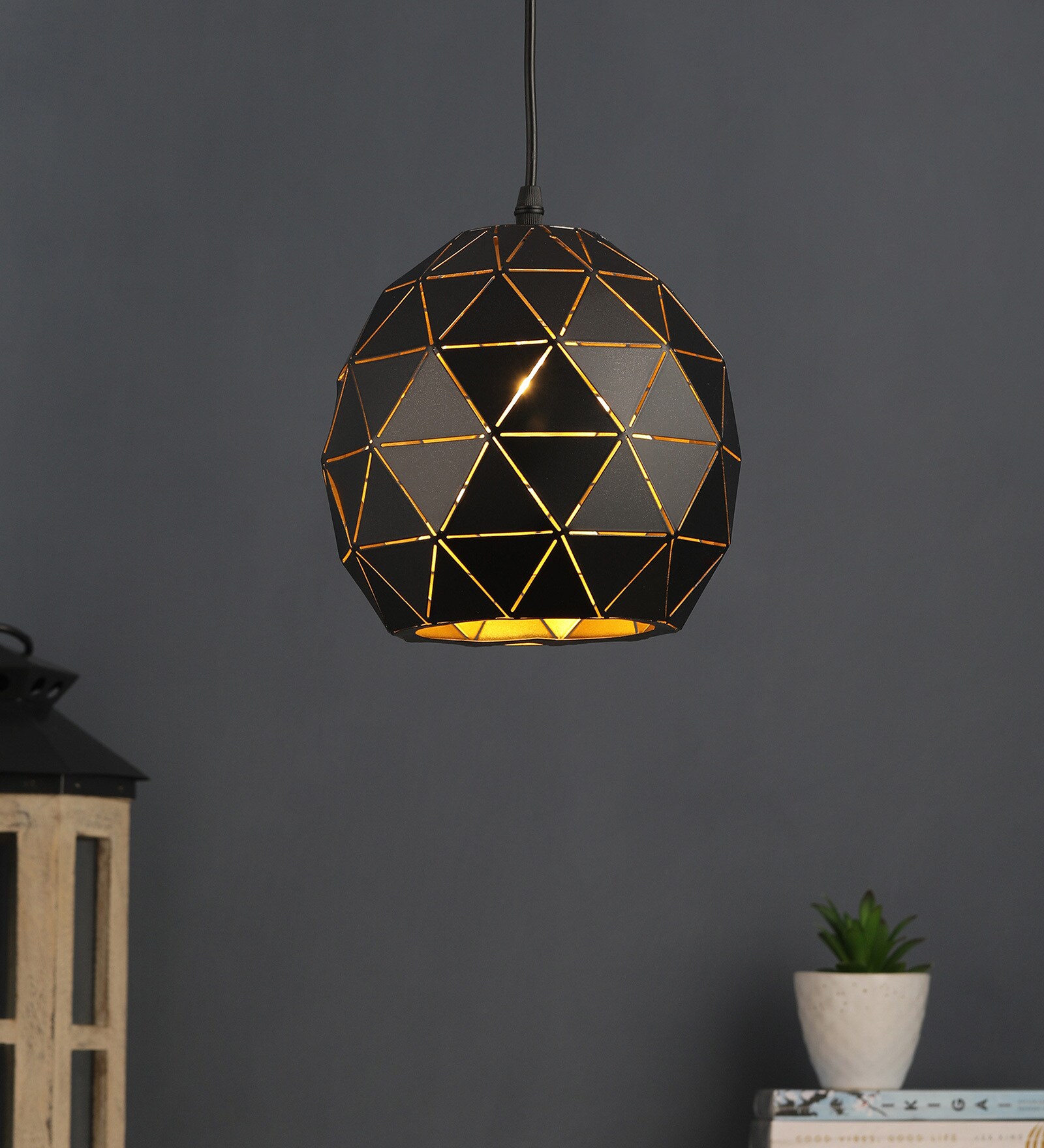 Black Metal Single Hanging Light