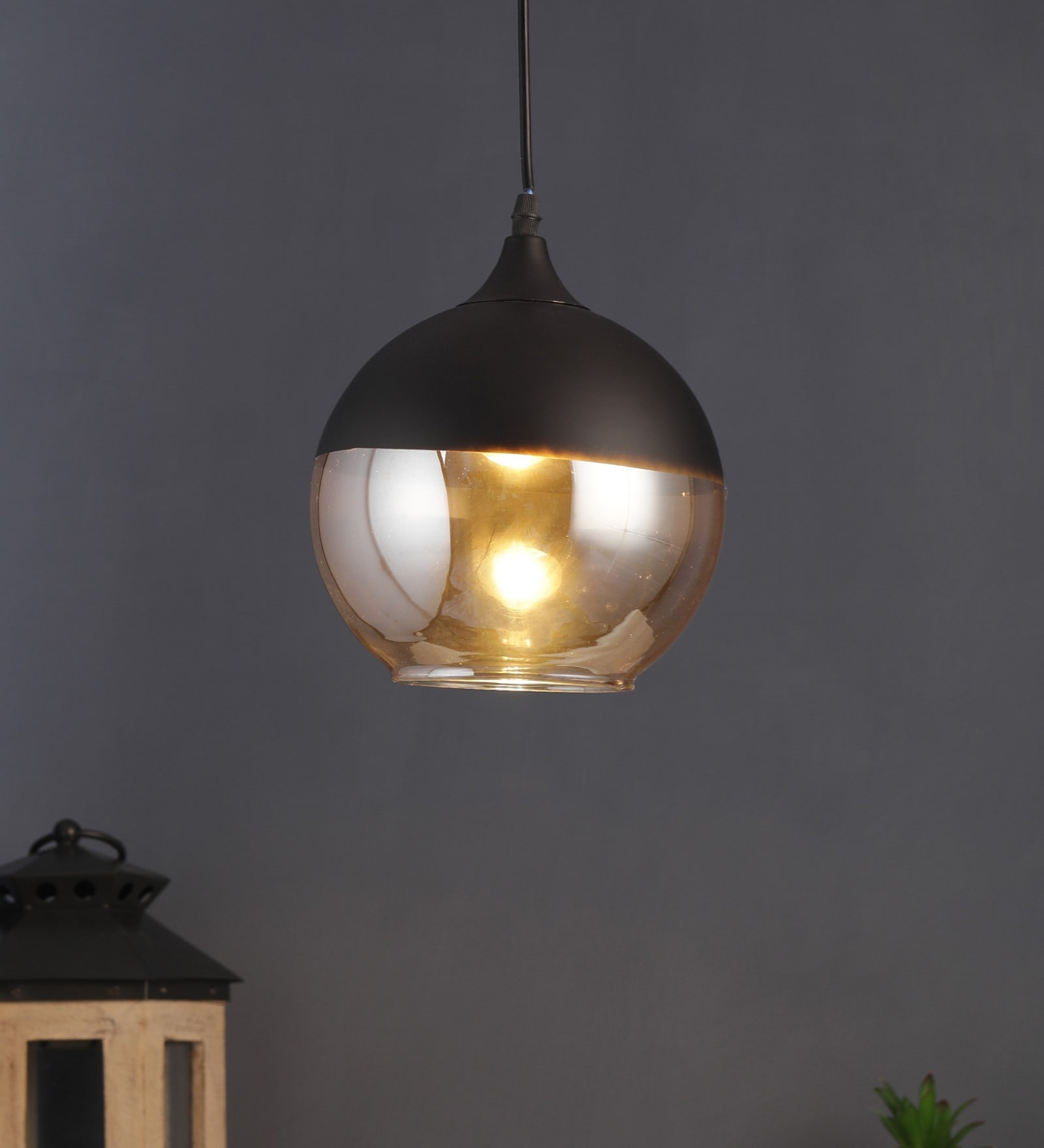 Zac Black Metal Hanging Light