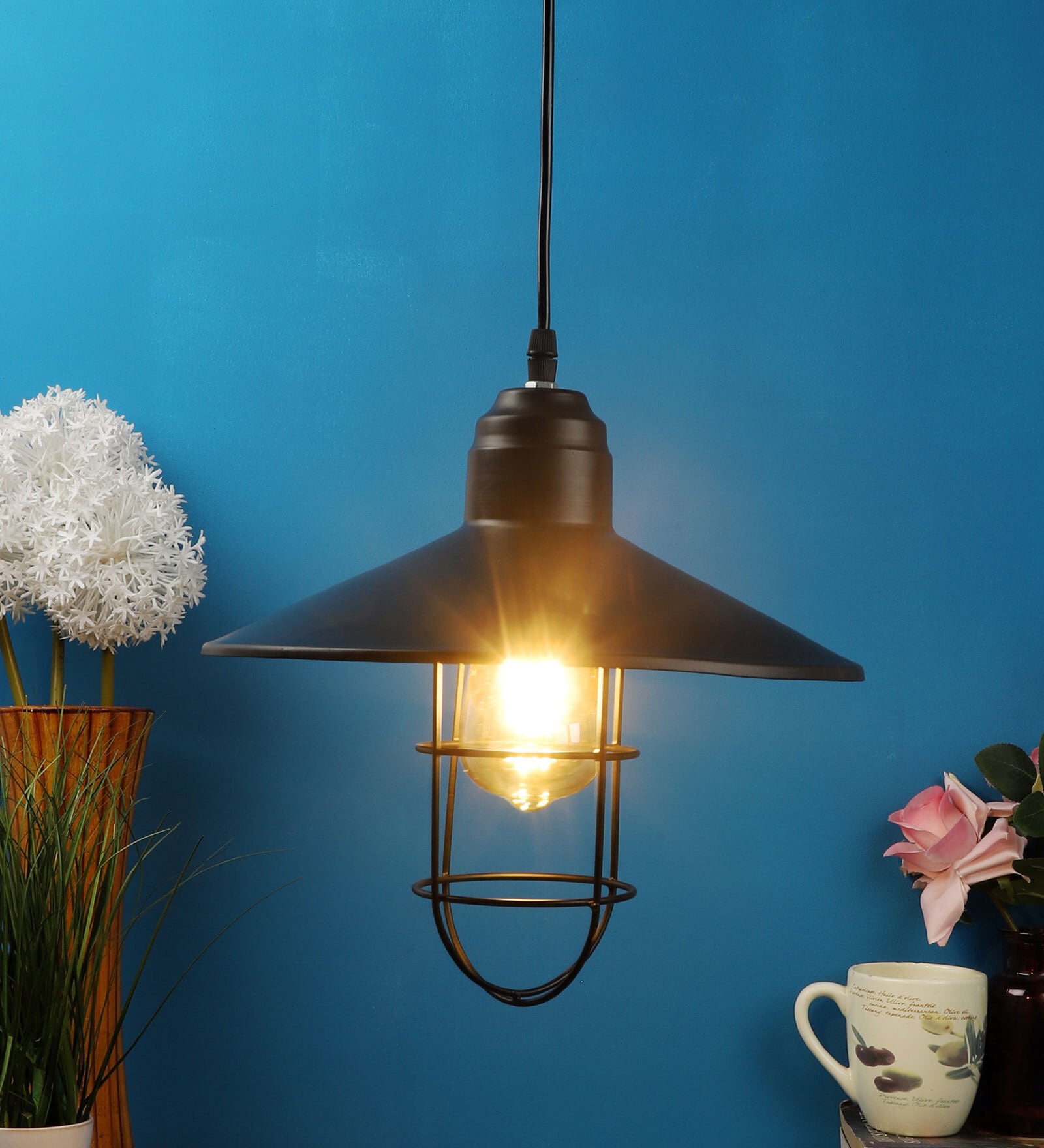 Java Black Metal Hanging Light