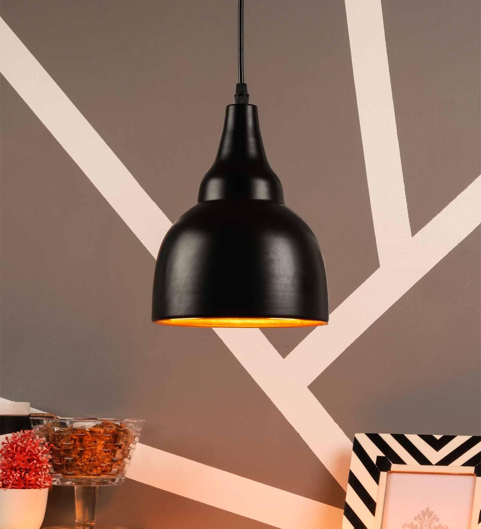 Black Metal Single Hanging Light