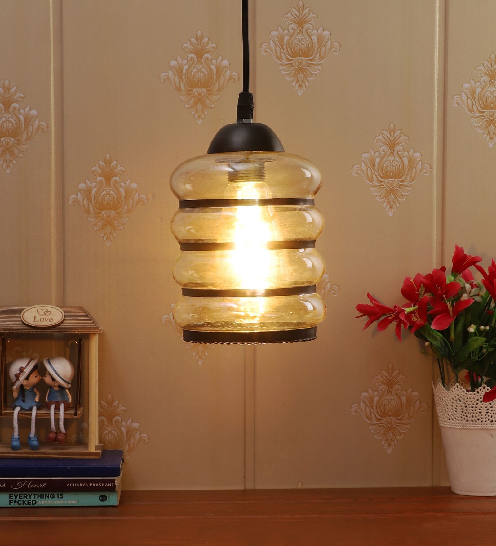 Oria Black Metal Hanging Light