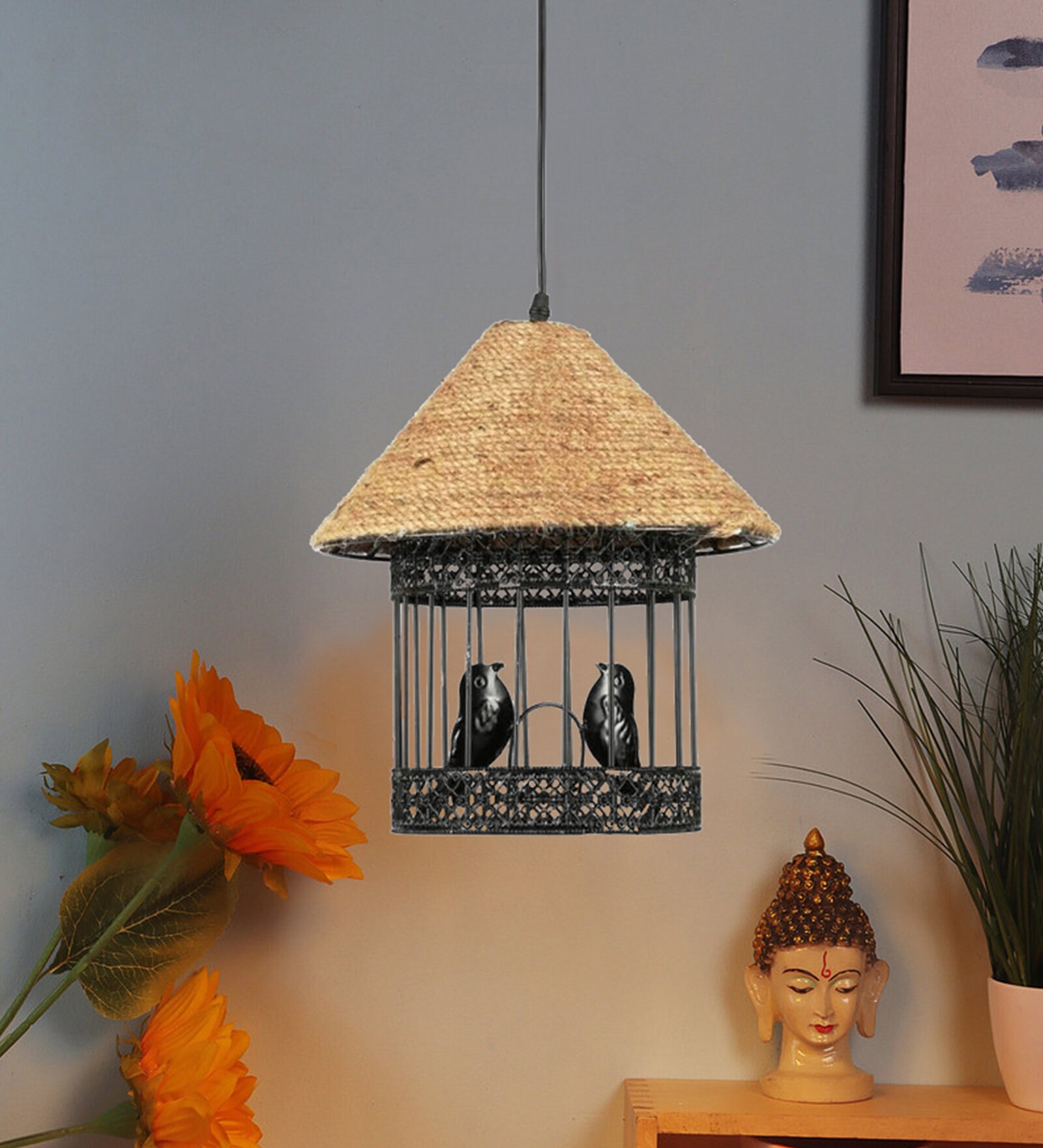 Wilfred Black Metal Hanging Light