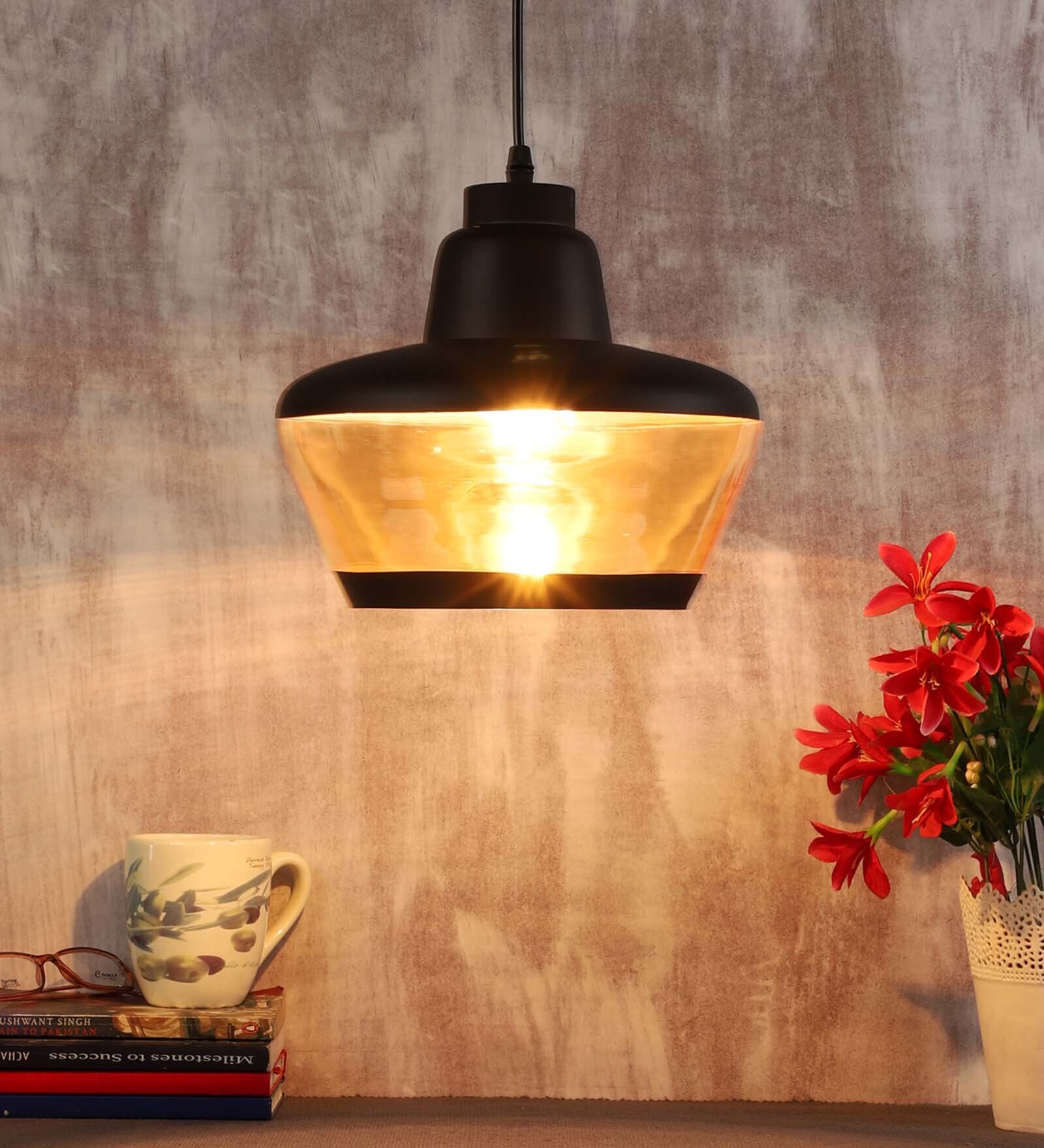 Salern Black Metal Hanging Light
