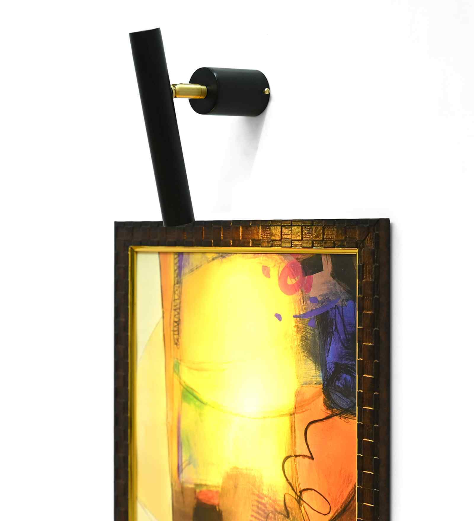Black Metal Single Spot Wall Light   Adjustable LED Fixture