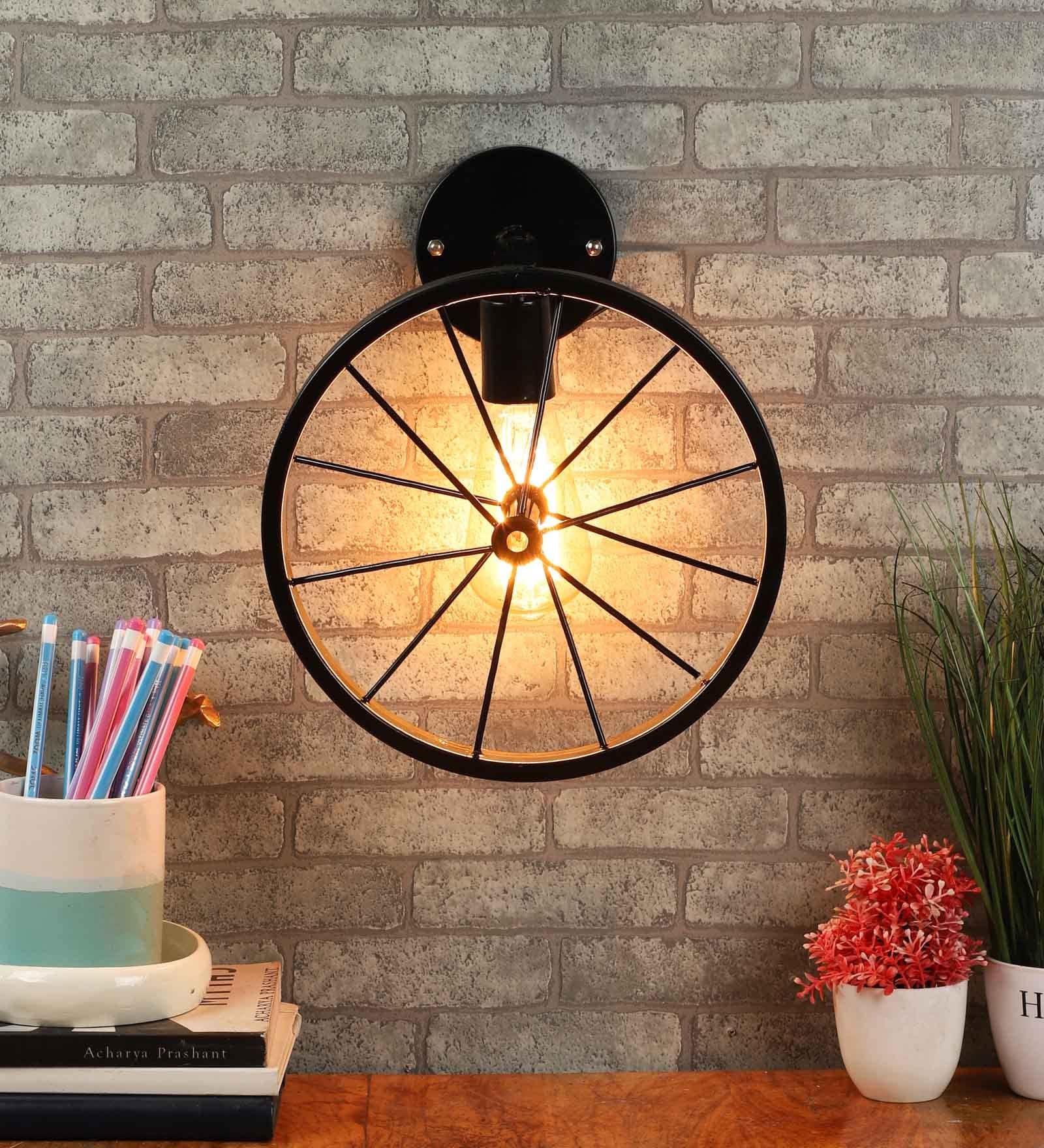 Bezalel Metal Novelty Wall Light (Black)
