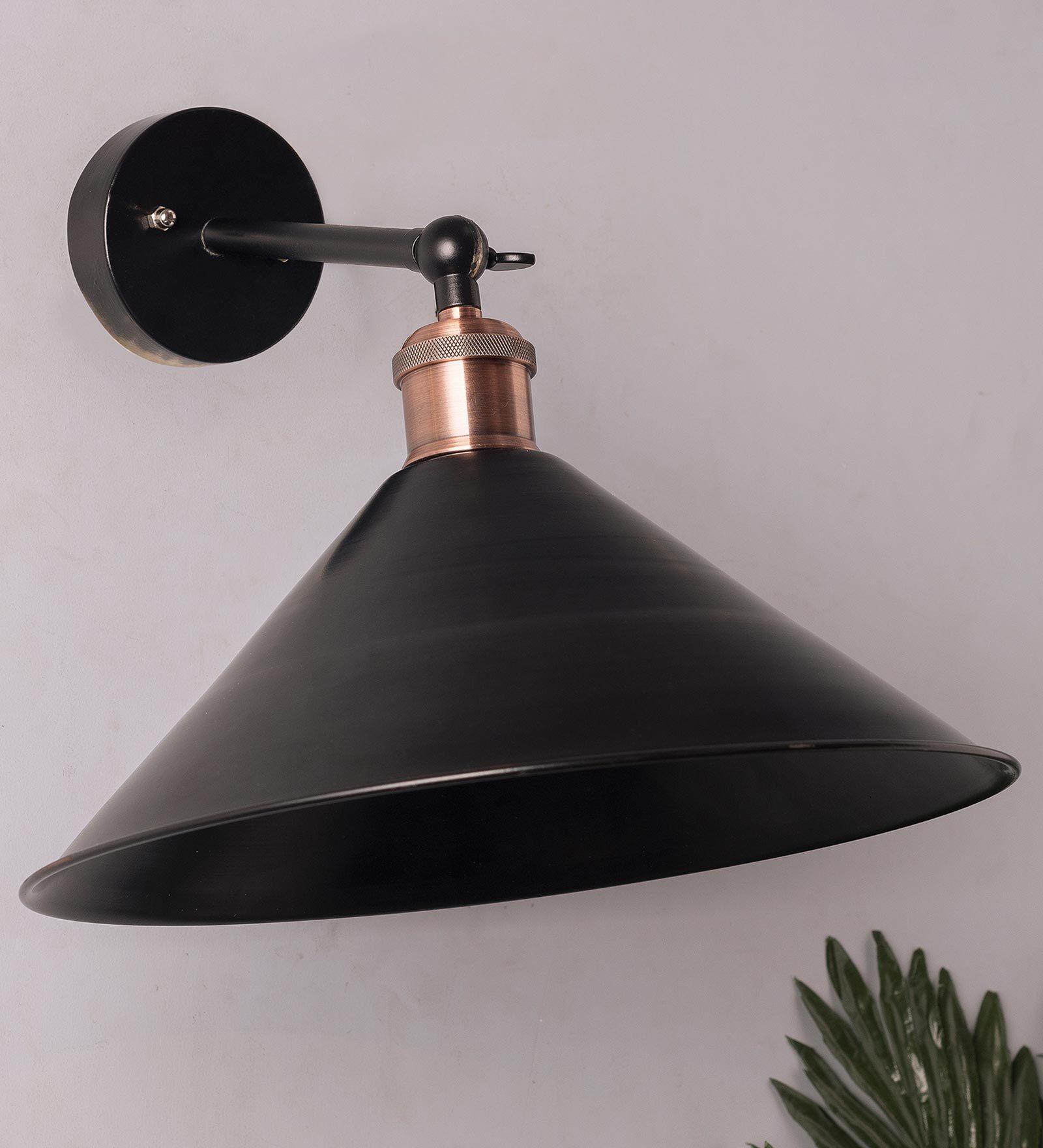 Confined Black Metal Wall Sconces