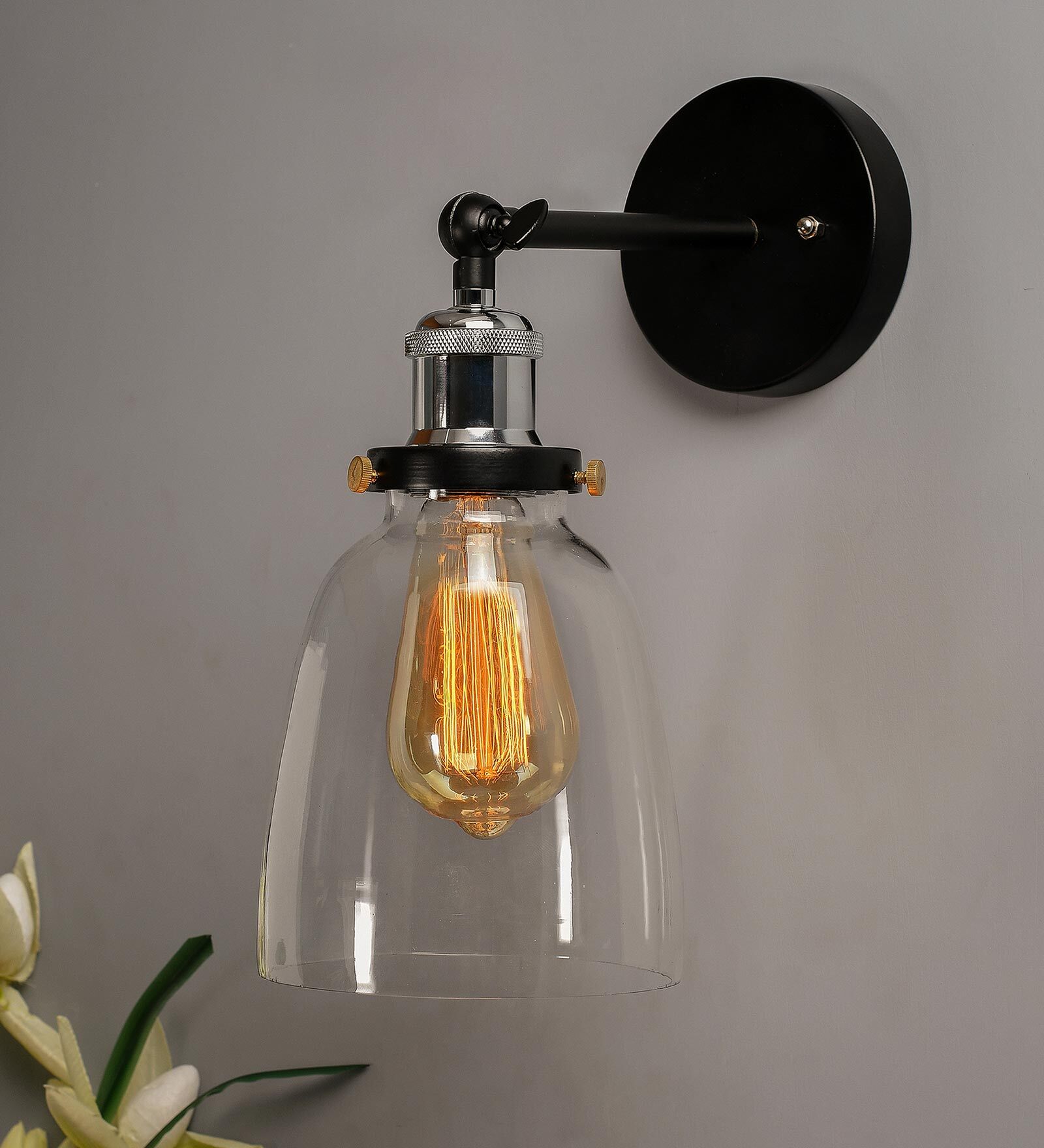 Messina Black Metal Wall Sconces